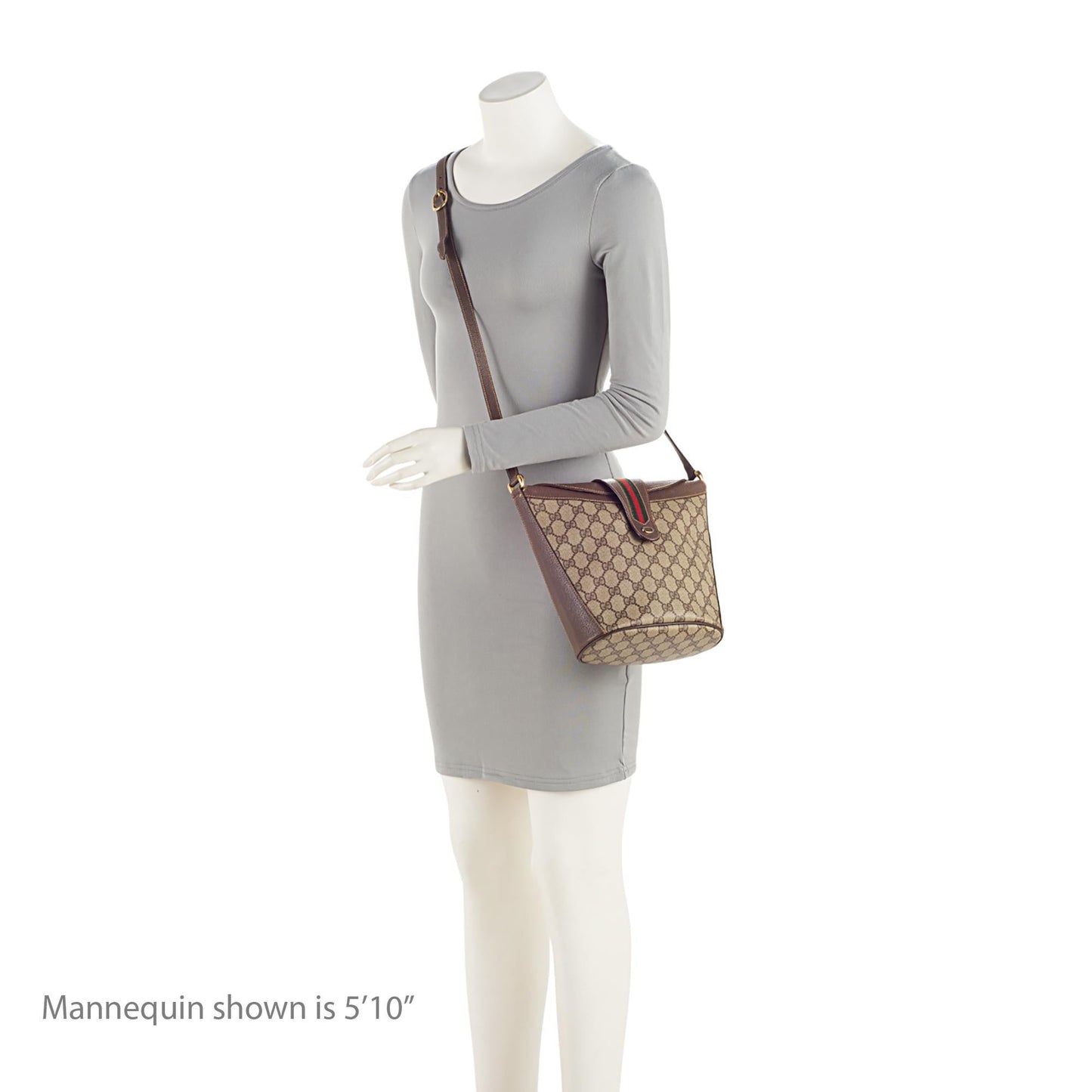 Gucci Vintage GG Plus Web Shoulder Bag (SHF-PvNydn)