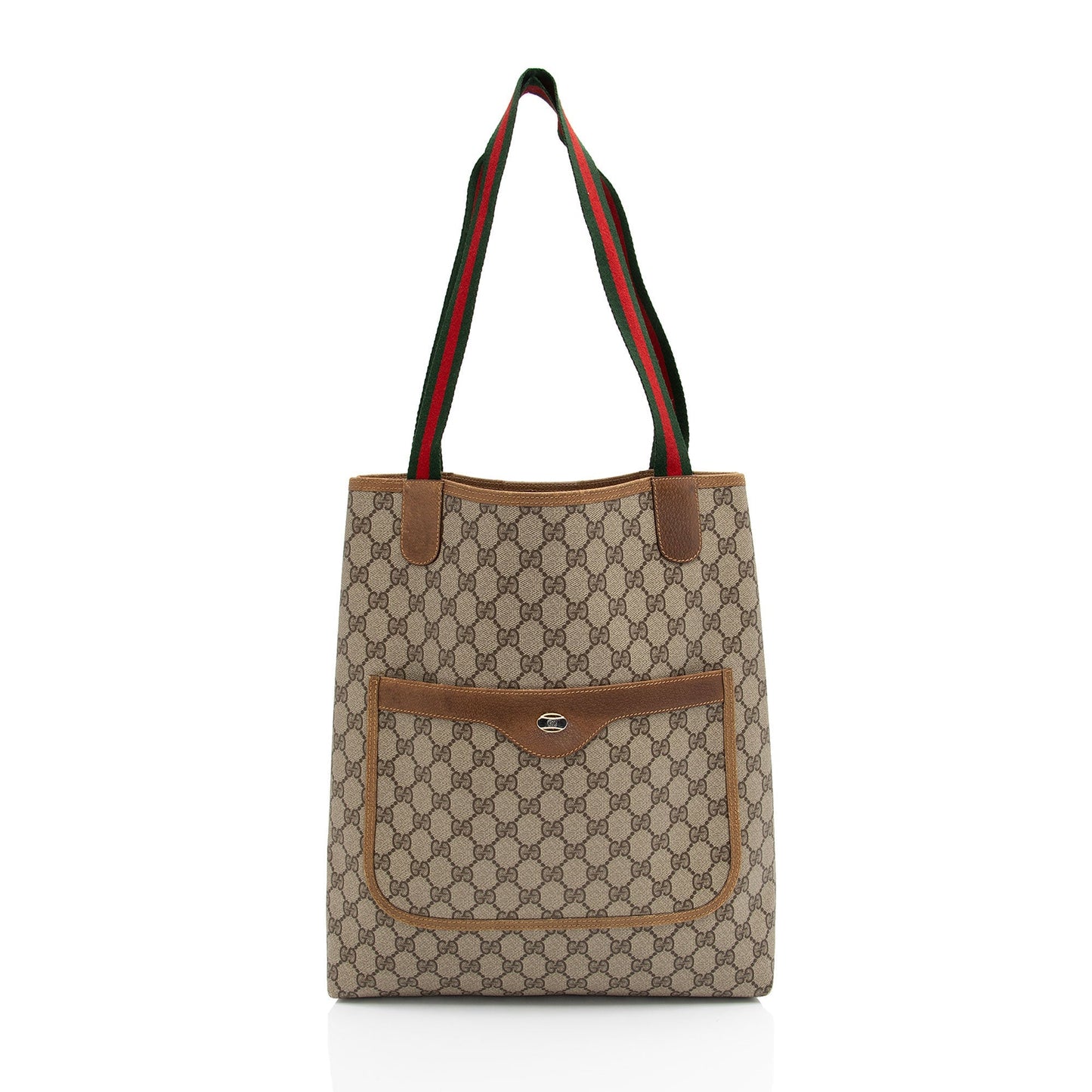 Gucci Vintage GG Plus Web Tote (SHF-2zXCOT)