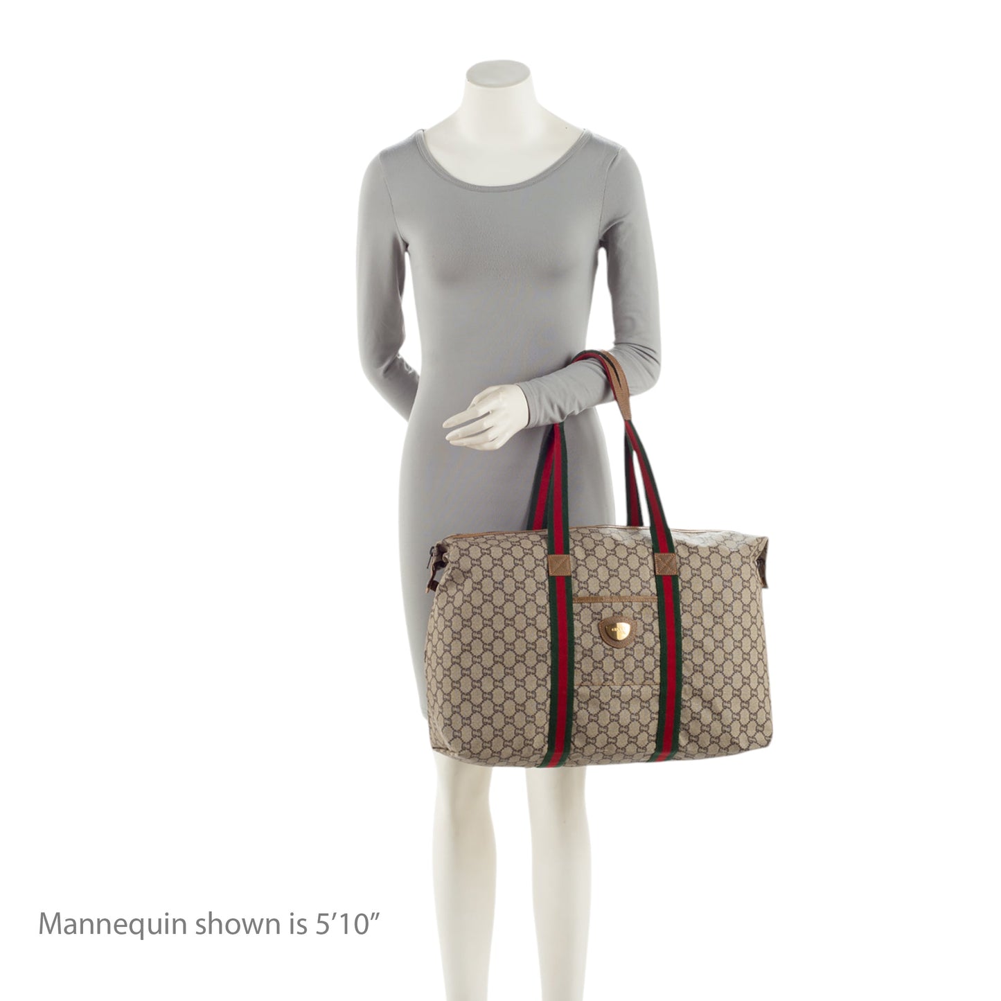 Gucci Vintage GG Plus Web Travel Tote (SHF-eJxKkp)