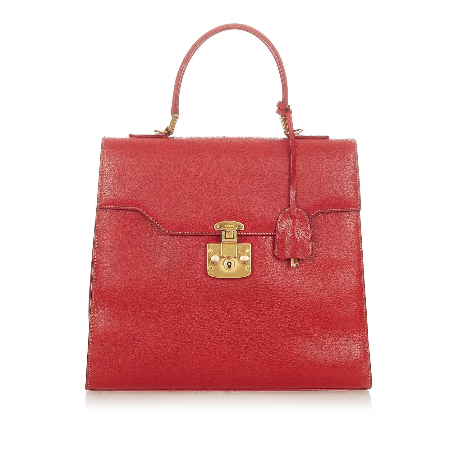 Gucci Vintage Lady Lock Leather Handbag (SHG-31855)