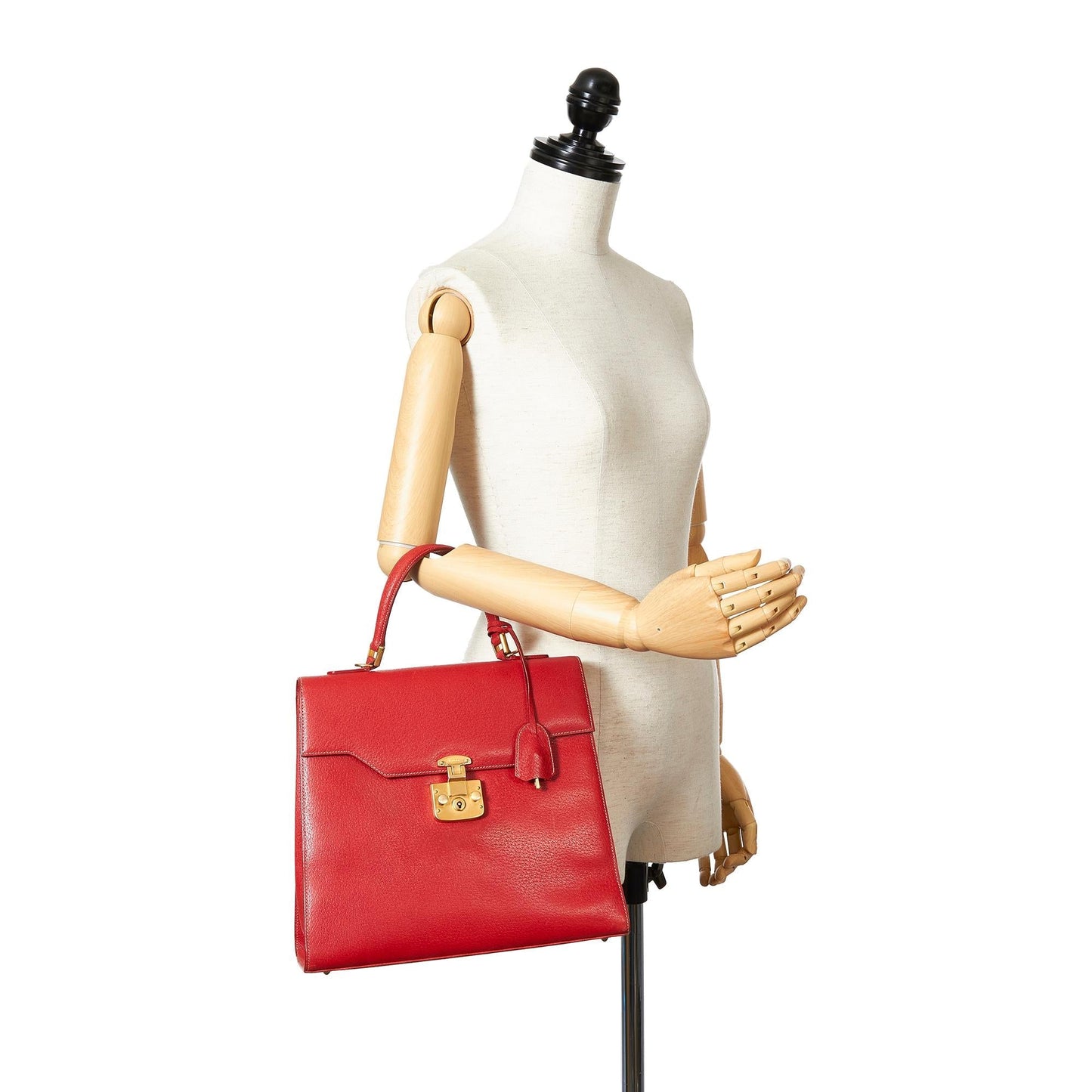 Gucci Vintage Lady Lock Leather Handbag (SHG-31855)