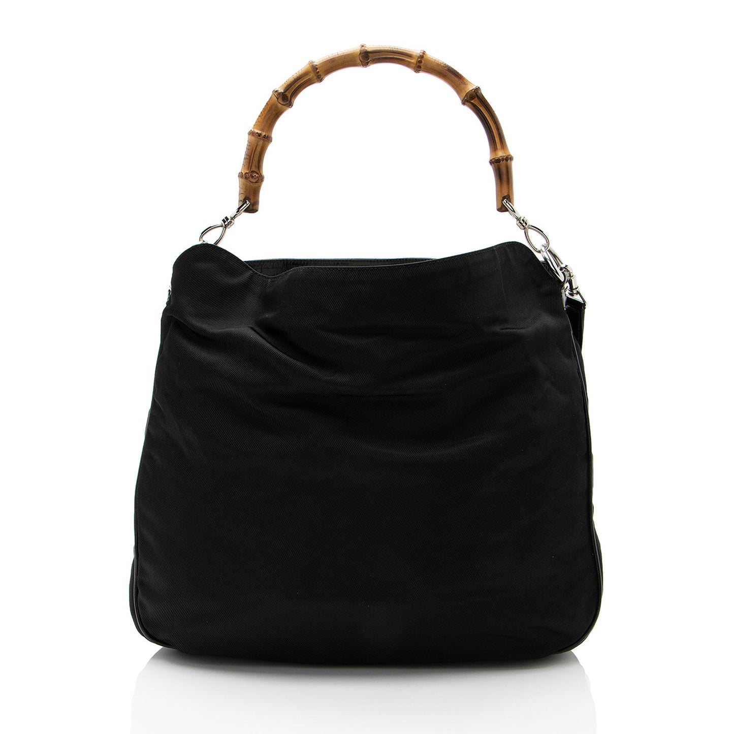 Gucci Vintage Nylon Bamboo Shoulder Bag