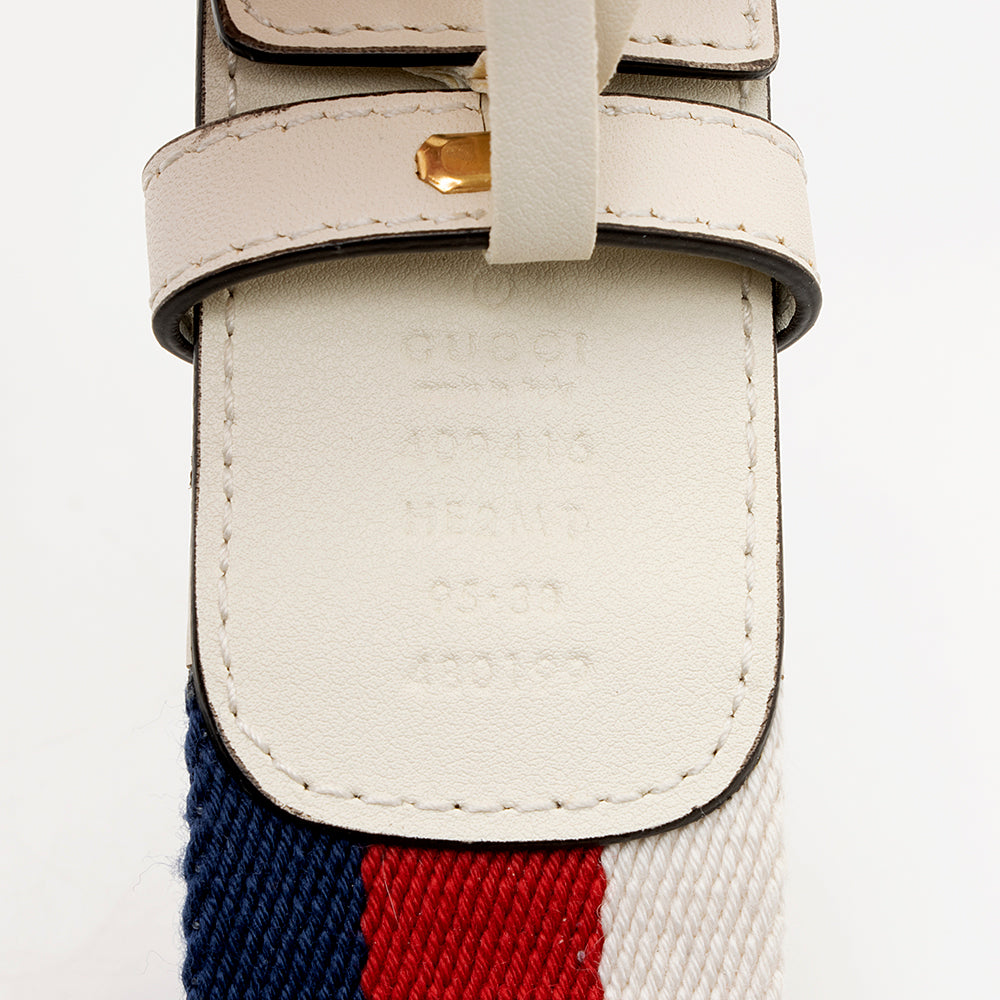 Gucci Web Calfskin Nylon Handbag