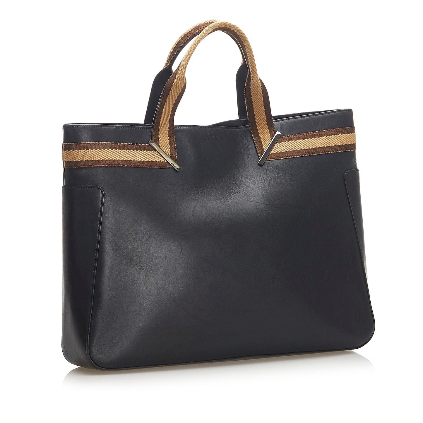 Gucci Web Leather Tote Style 3
