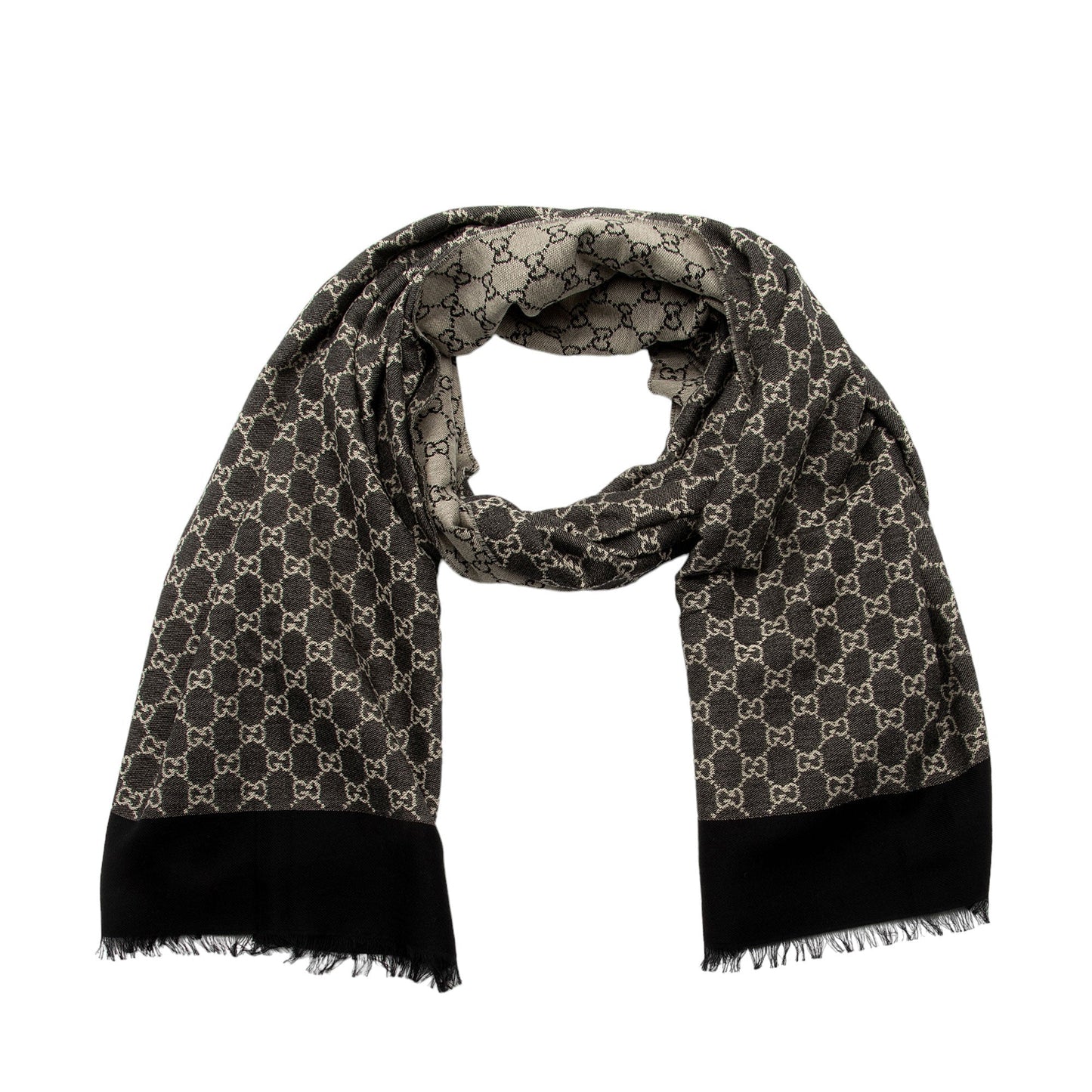 Gucci Wool Blend GG Jacquard Scarf (SHF-s1529X)