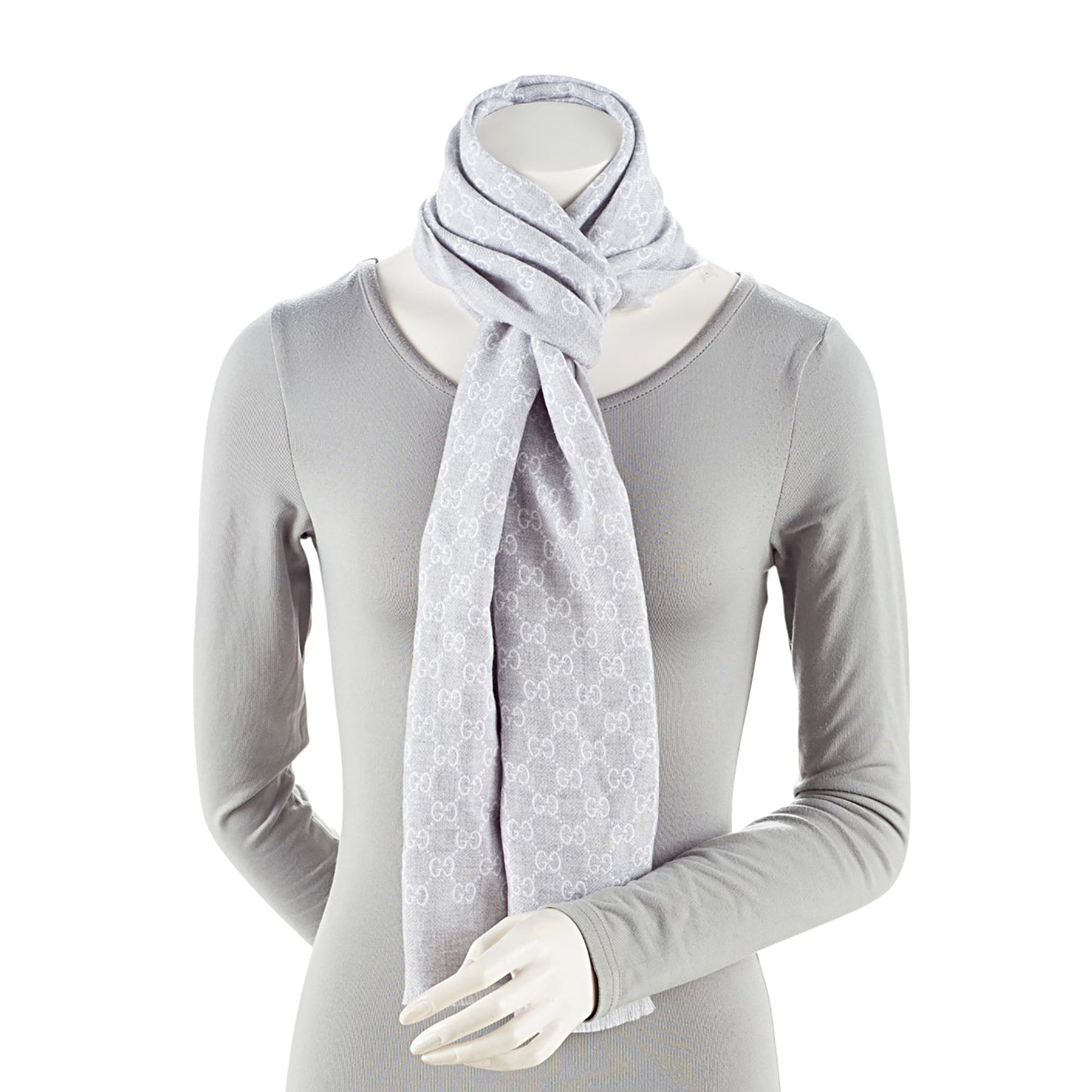 Gucci Wool GG Jacquard Scarf