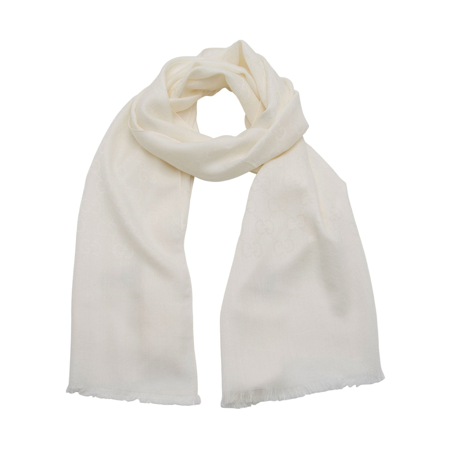 Gucci Wool Silk GG Scarf (SHF-RdfGDn)