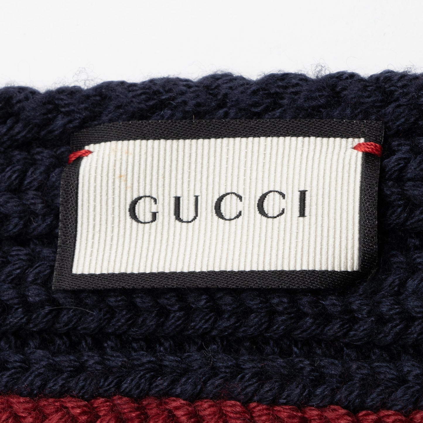 Gucci Wool Silk Stripe Knit Scarf (SHF-23389)
