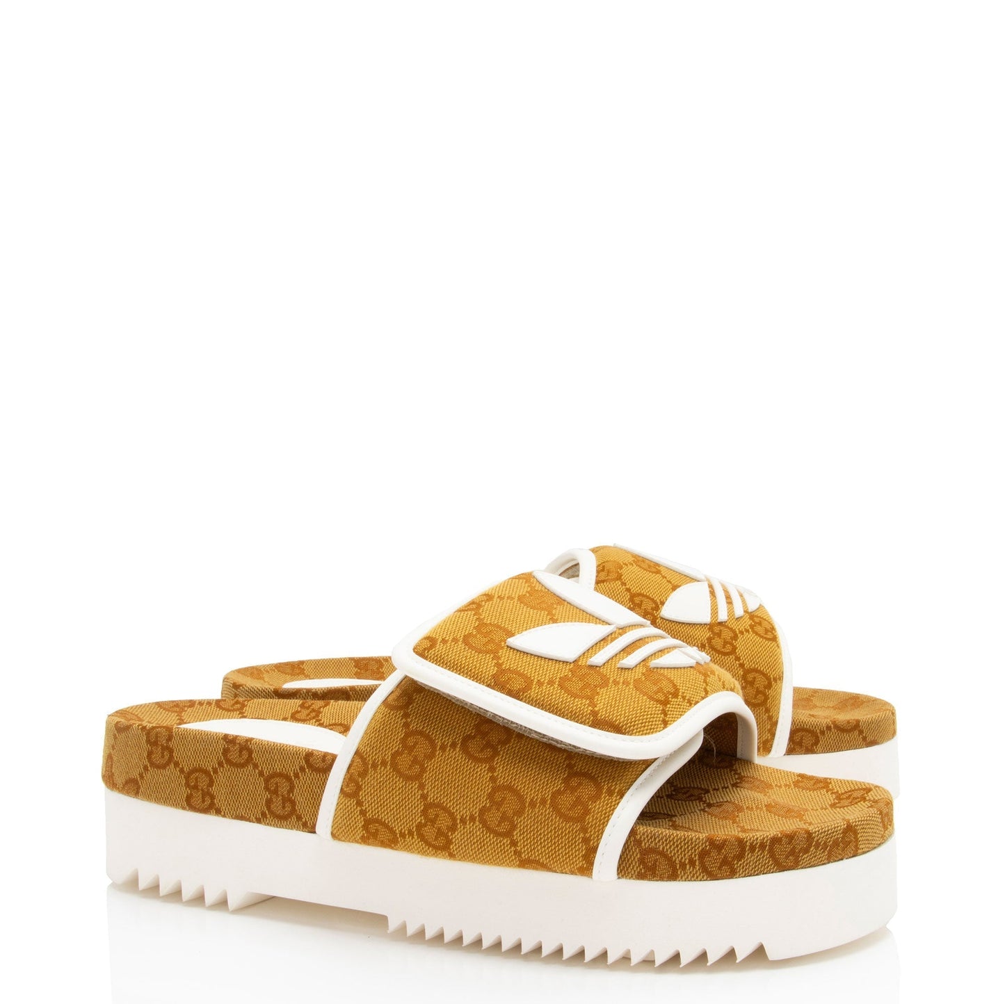 Gucci x Adidas GG Canvas Platform Slides - Size 9 / 39 (SHF-5hjFmv)