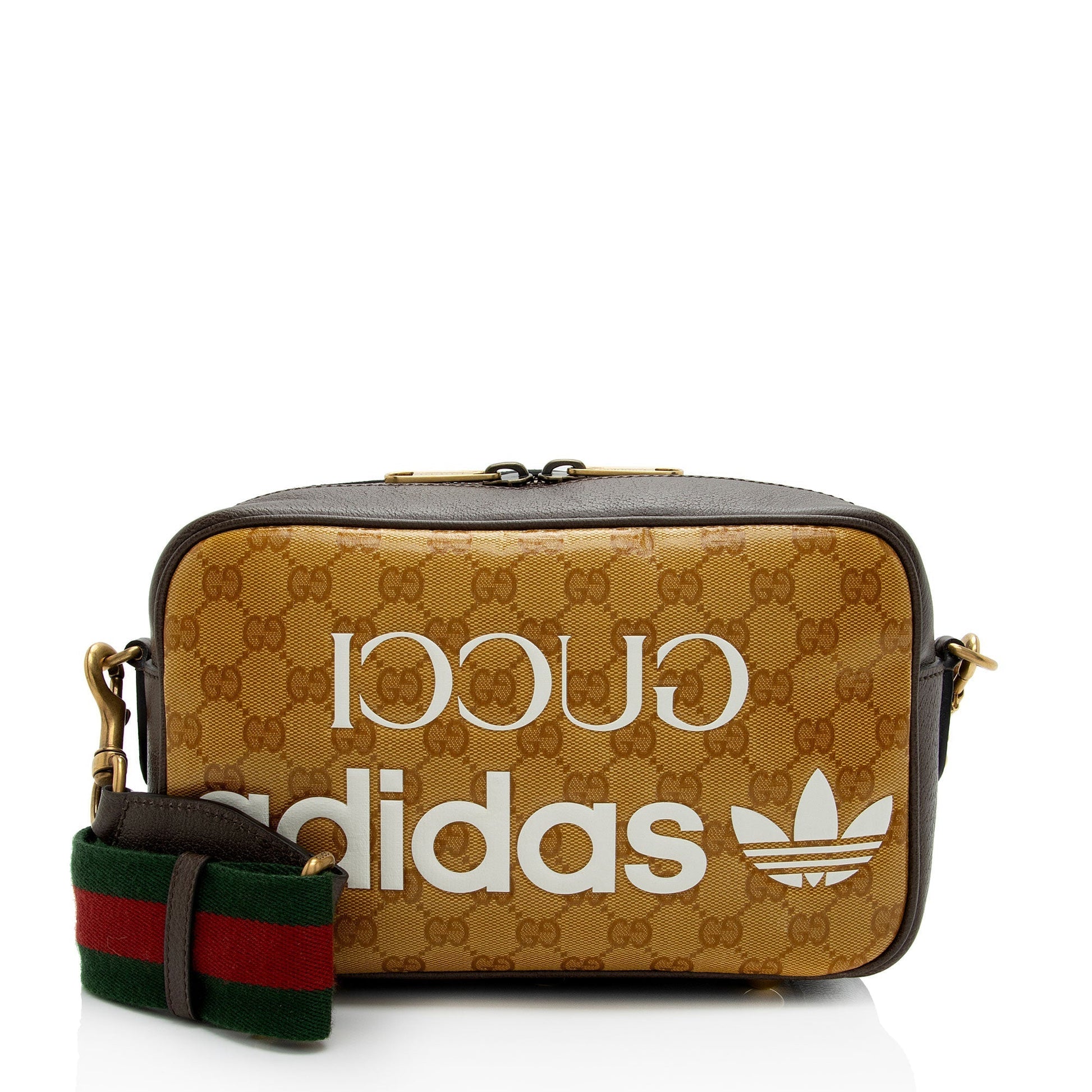 Gucci Nylon Leather Canvas Crossbody
