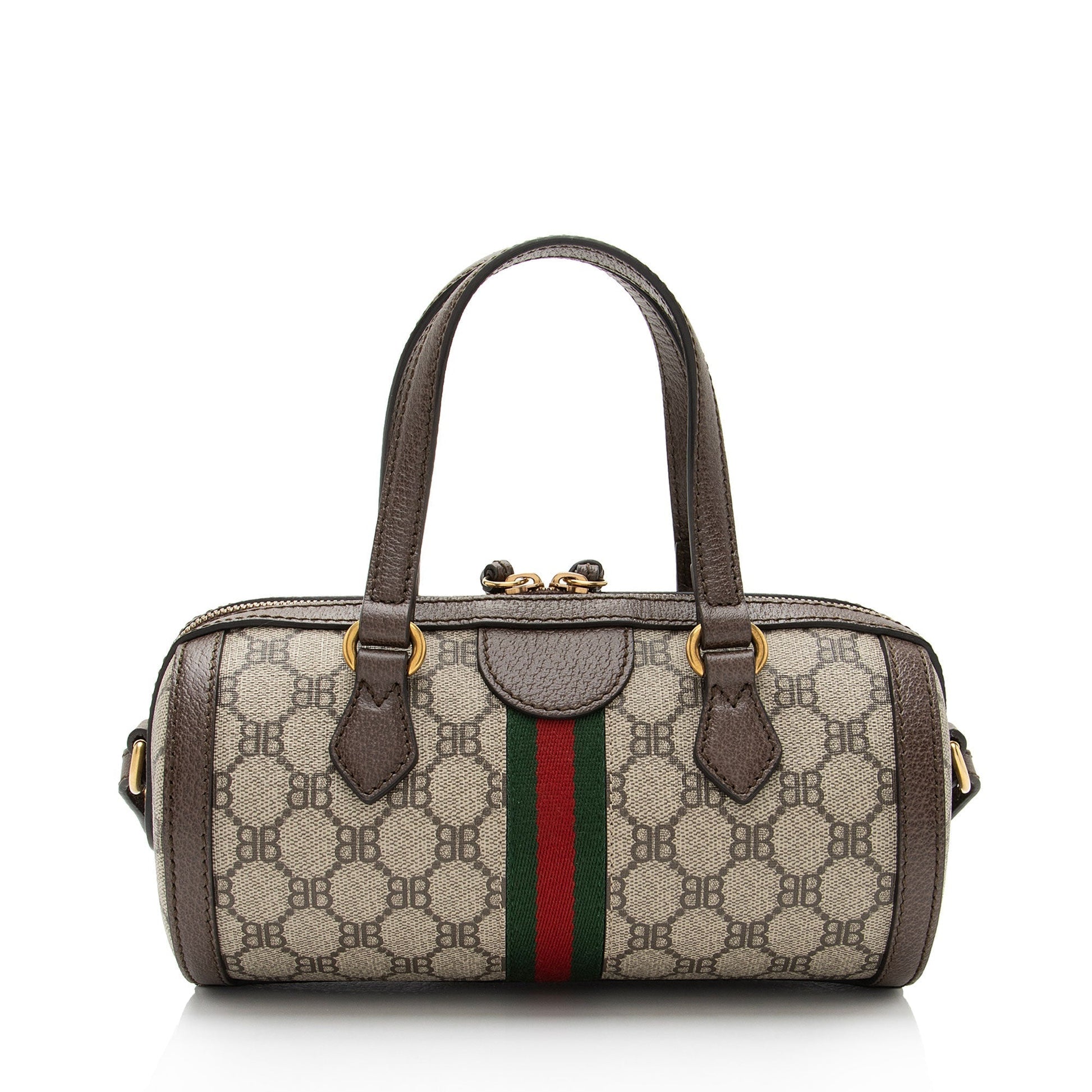 Gucci Monogram Nylon Leather Canvas Shoulder Bag