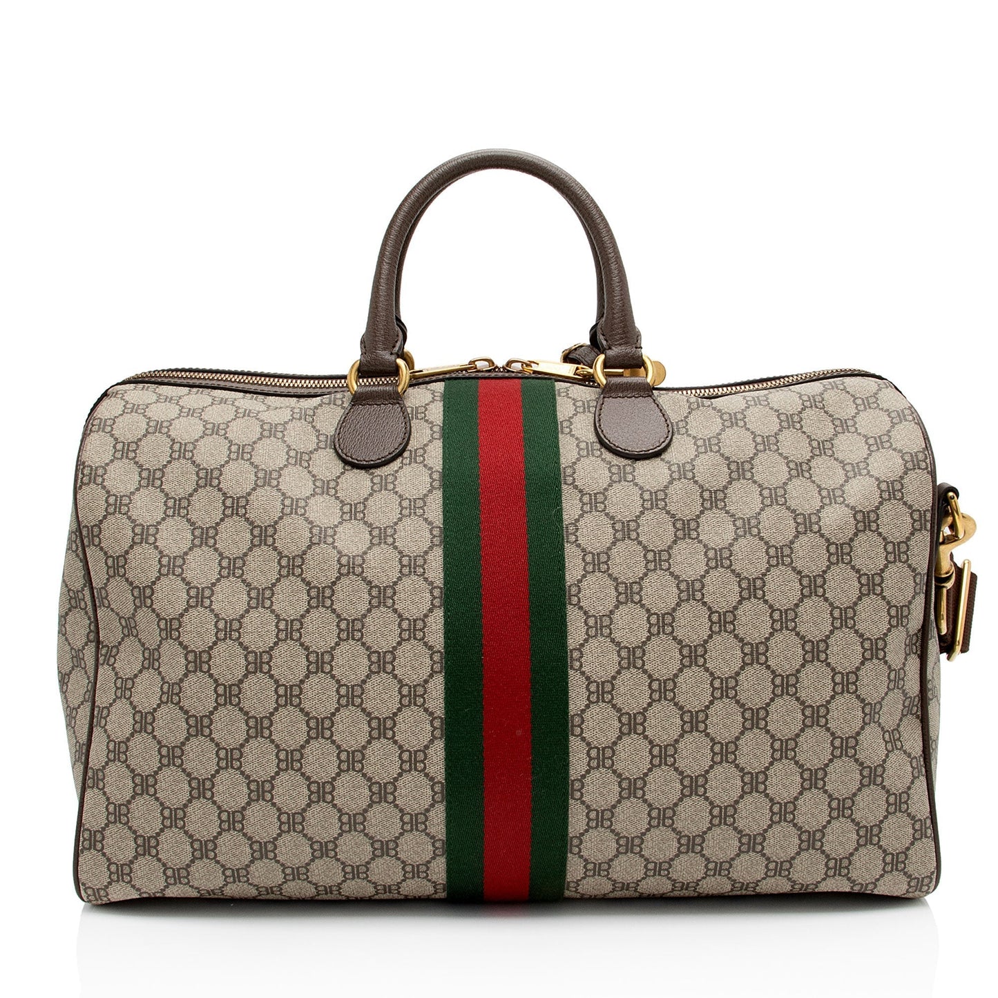 Gucci Nylon Leather Canvas Shoulder Bag