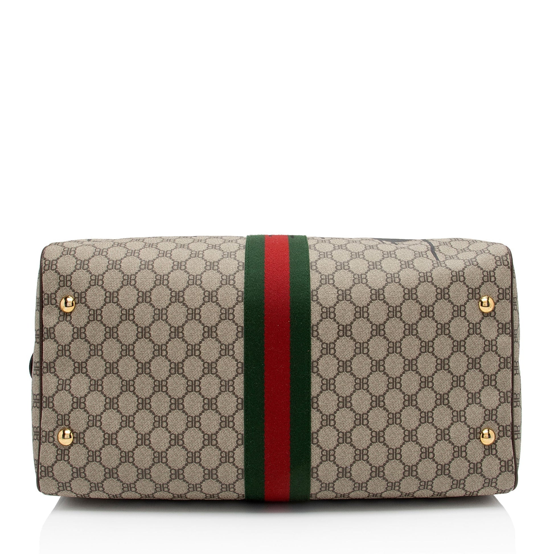 Gucci Nylon Leather Canvas Shoulder Bag