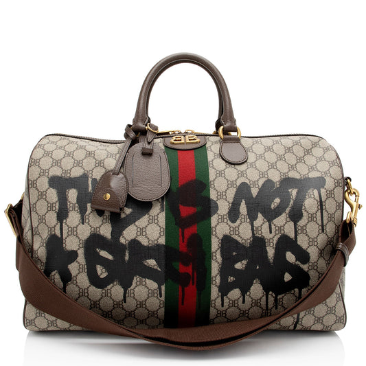 Gucci Nylon Leather Canvas Shoulder Bag