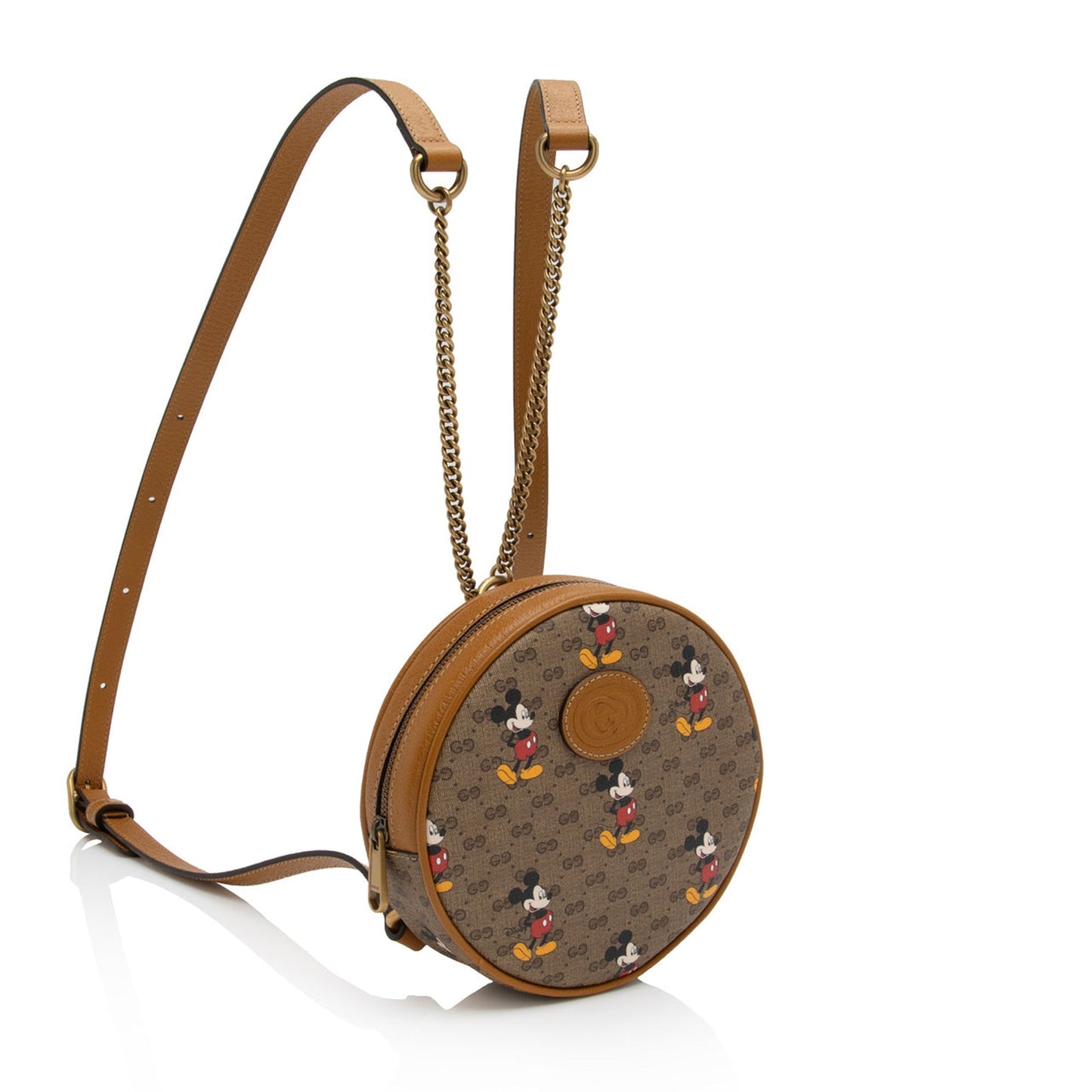 Gucci Leather Canvas Shoulder Bag