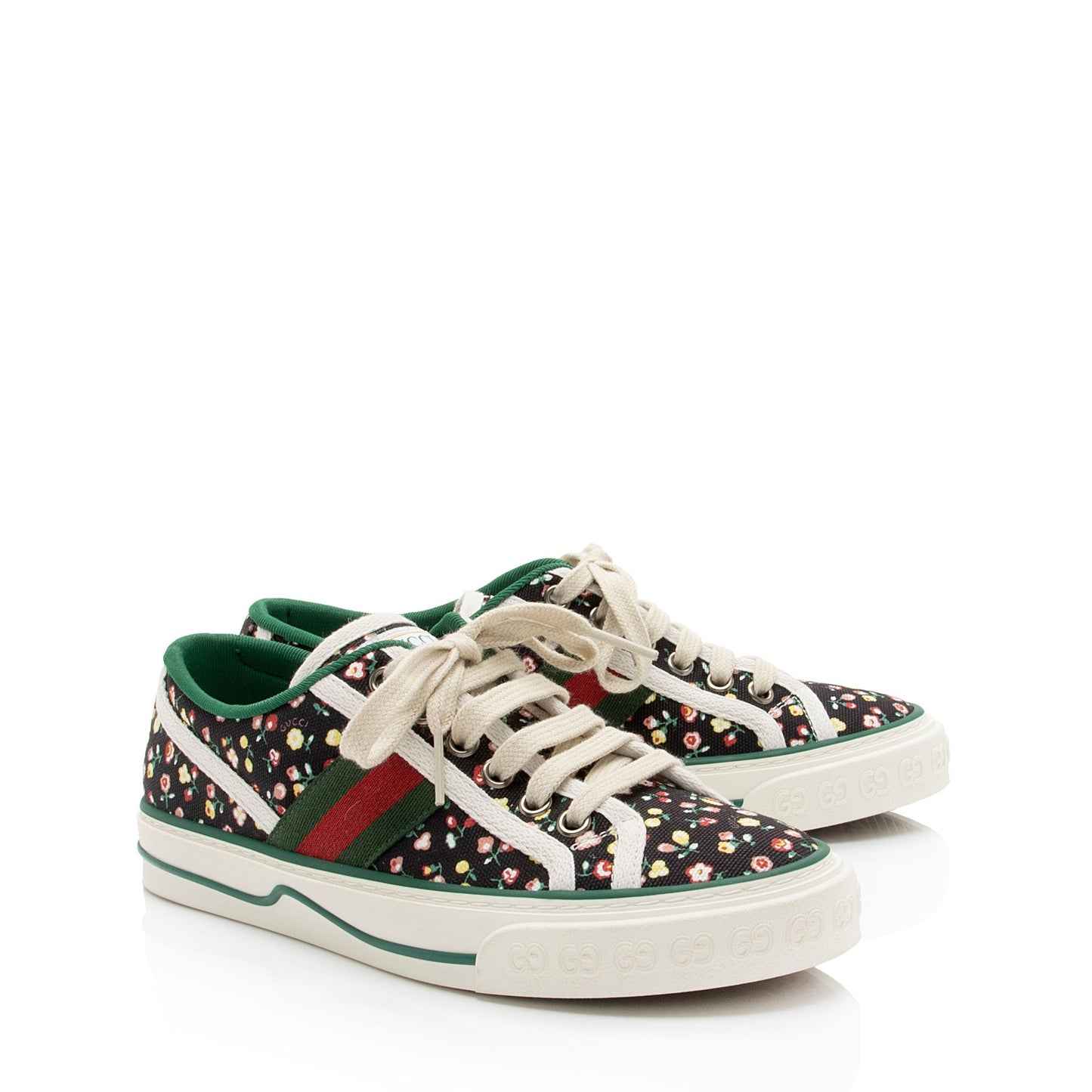 Gucci x Liberty of London Canvas Web Floral 1977 Tennis Sneakers - Size 5.5 / 35.5 (SHF-HajmXI)