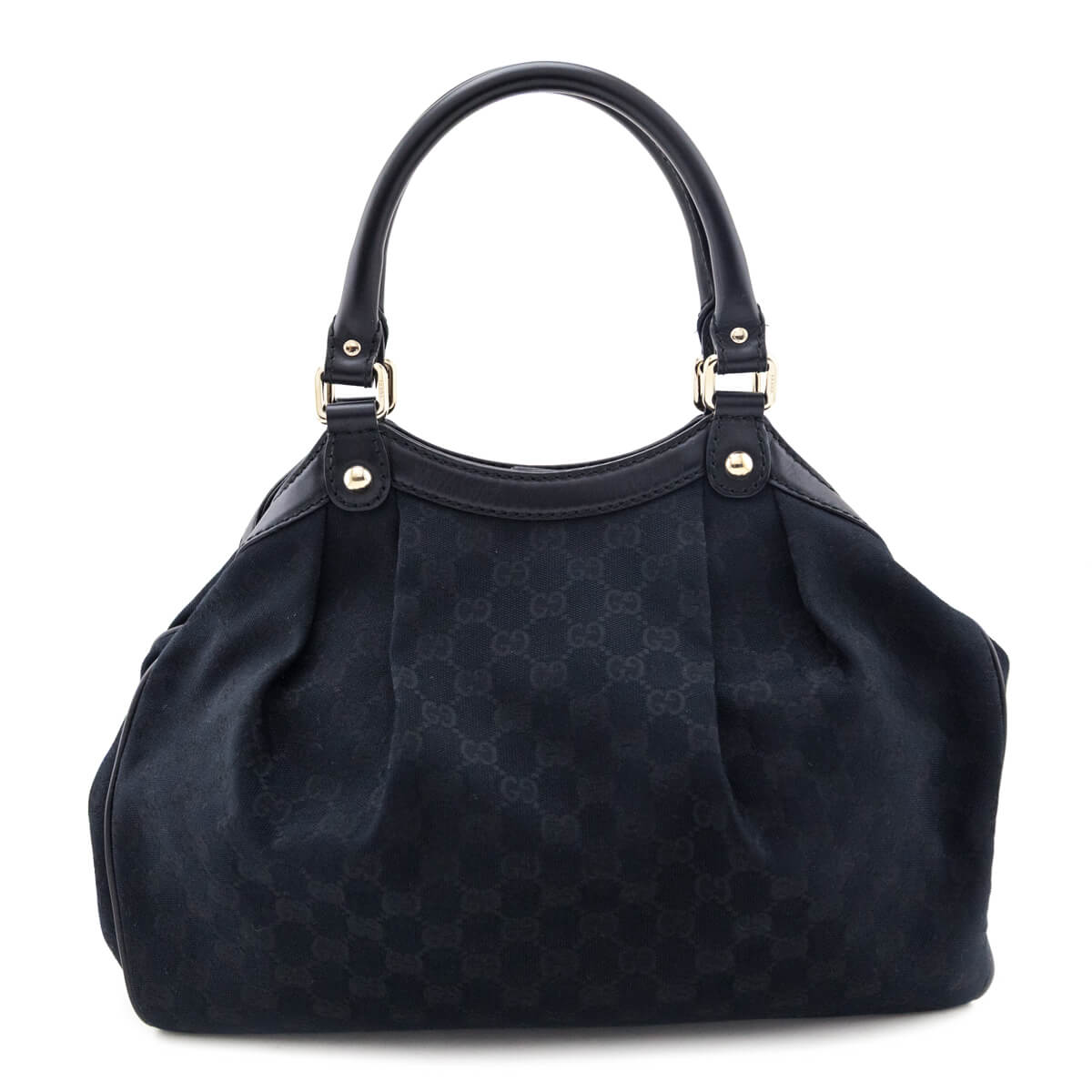 Gucci Black Canvas GG Medium Sukey