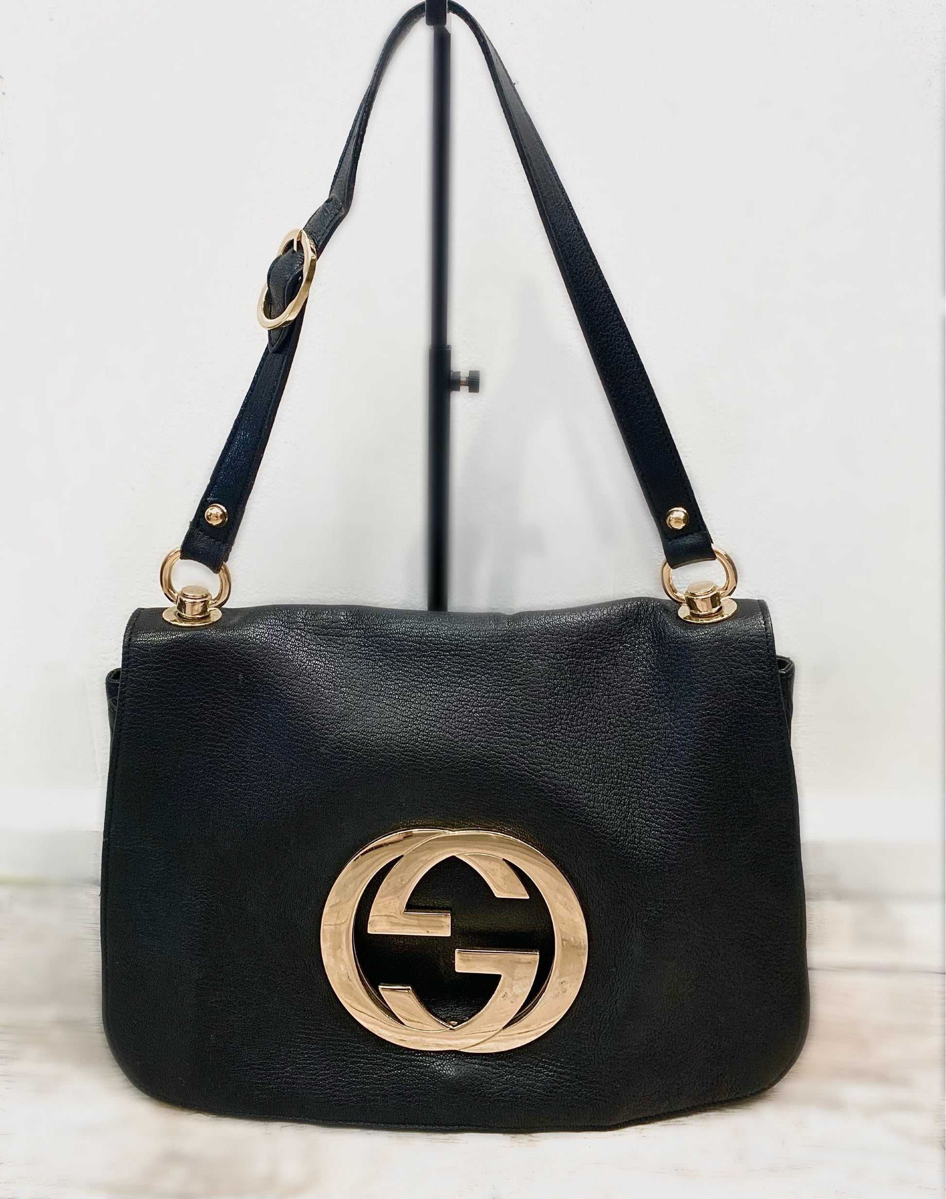 Gucci Caro Leather Shoulder Bag