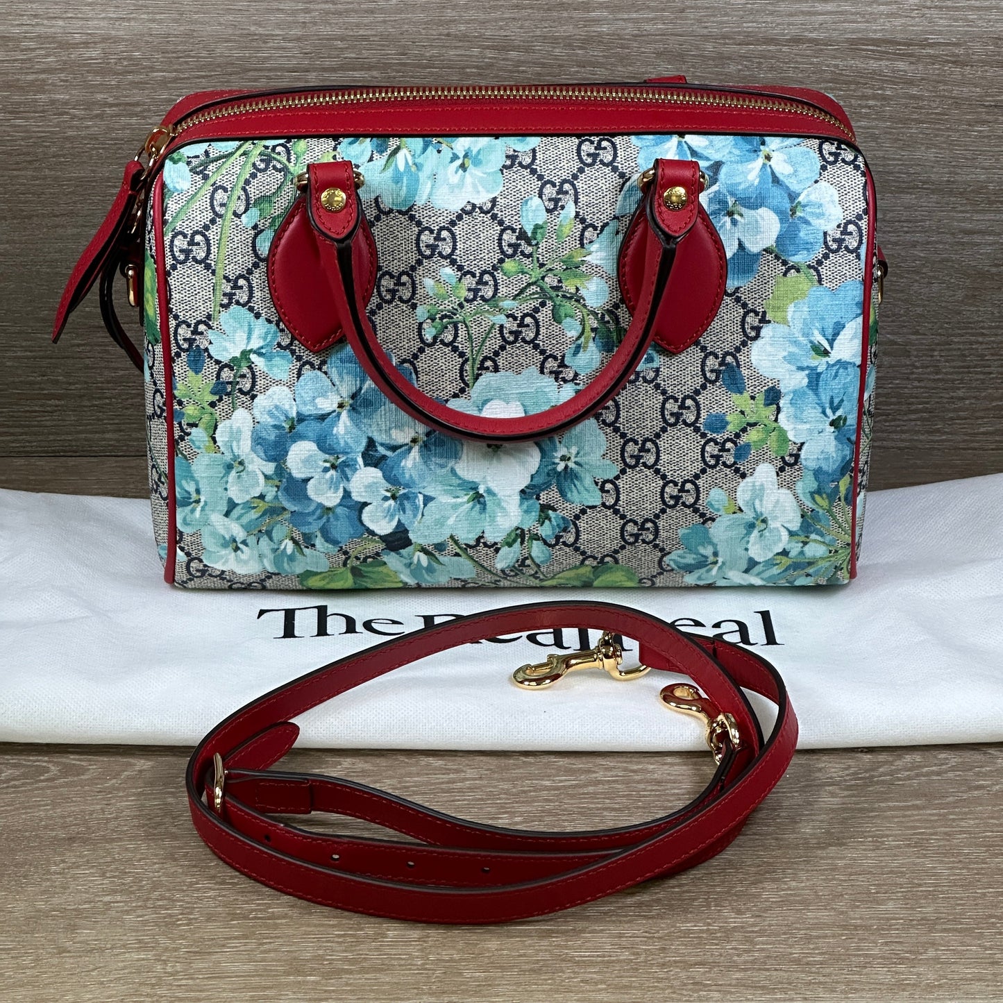 Gucci Leather Canvas Shoulder Bag
