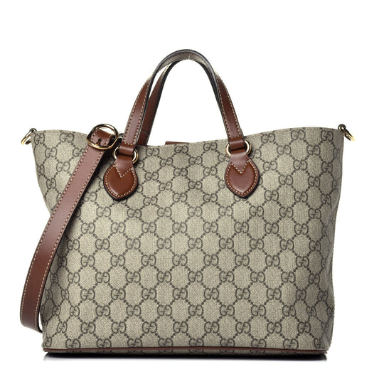 Gucci Monogram Caro Leather Canvas Tote