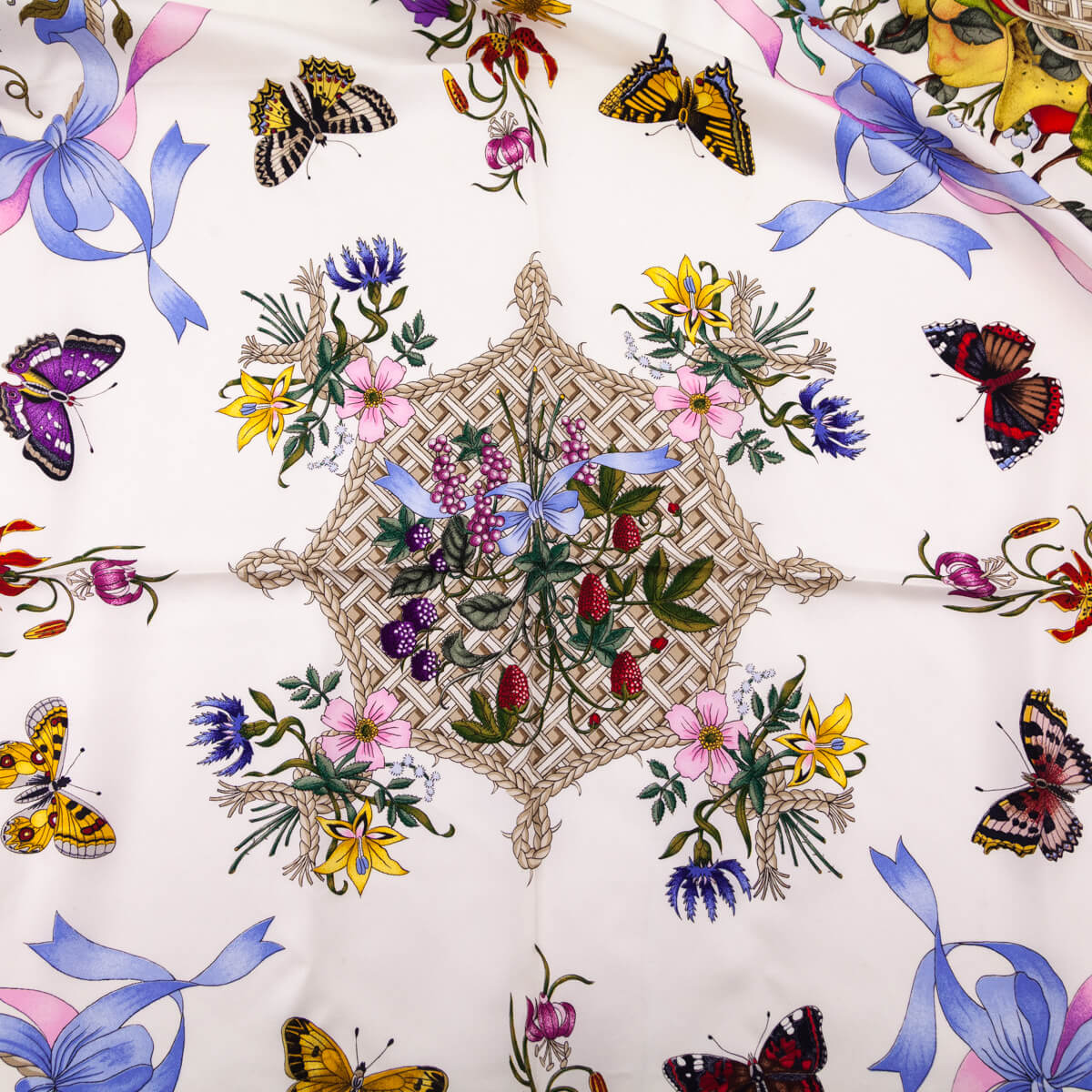 Gucci Pink Silk Flora Scarf