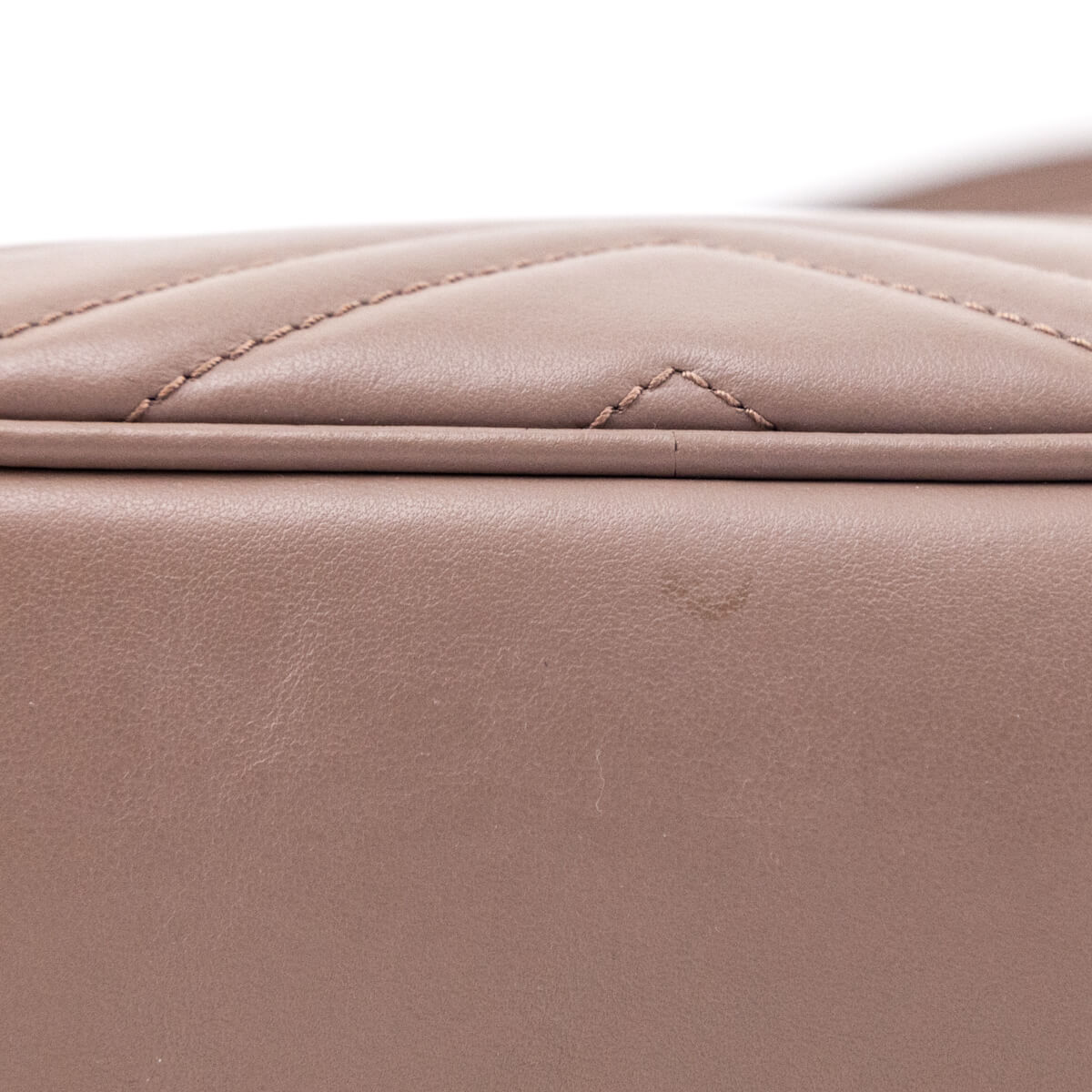 Gucci Porcelain Rose Calfskin Matelasse Small GG Marmont Chain Shoulder Bag