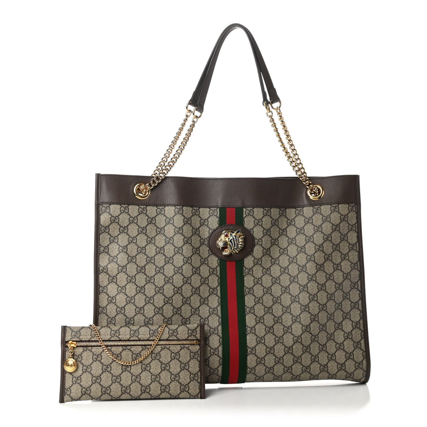 Gucci Monogram Caro Chain Leather Tote