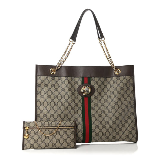 Gucci Monogram Caro Chain Leather Tote