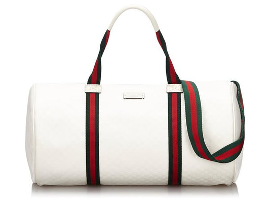 Gucci Nylon Caro Leather Handbag