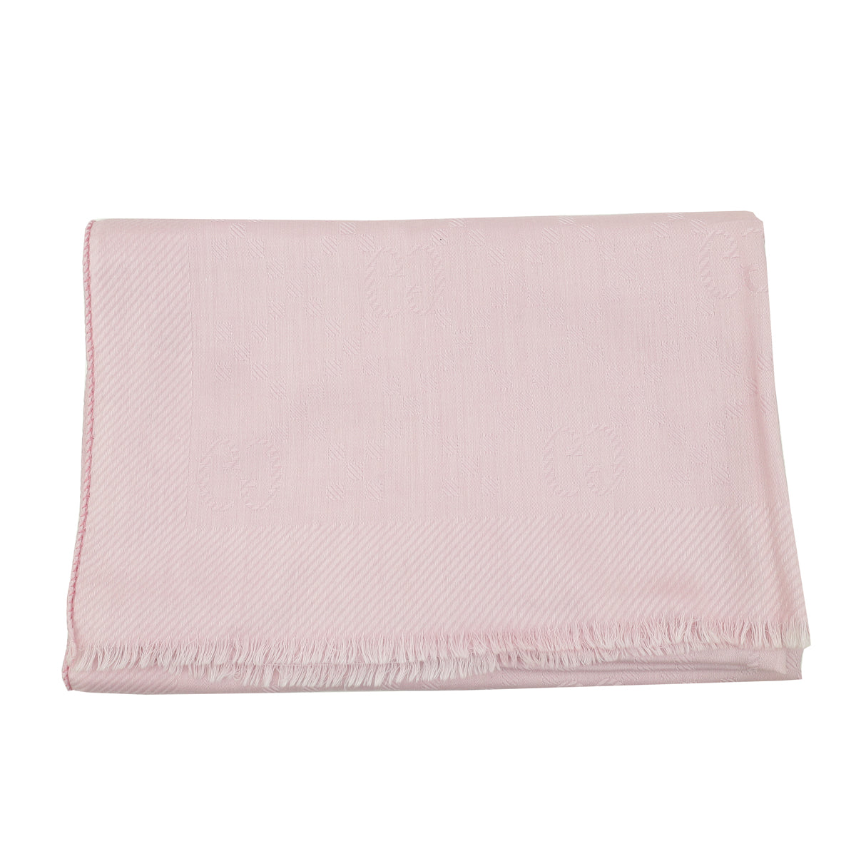Gucci Pink Interlocking G Wool Silk Scarf