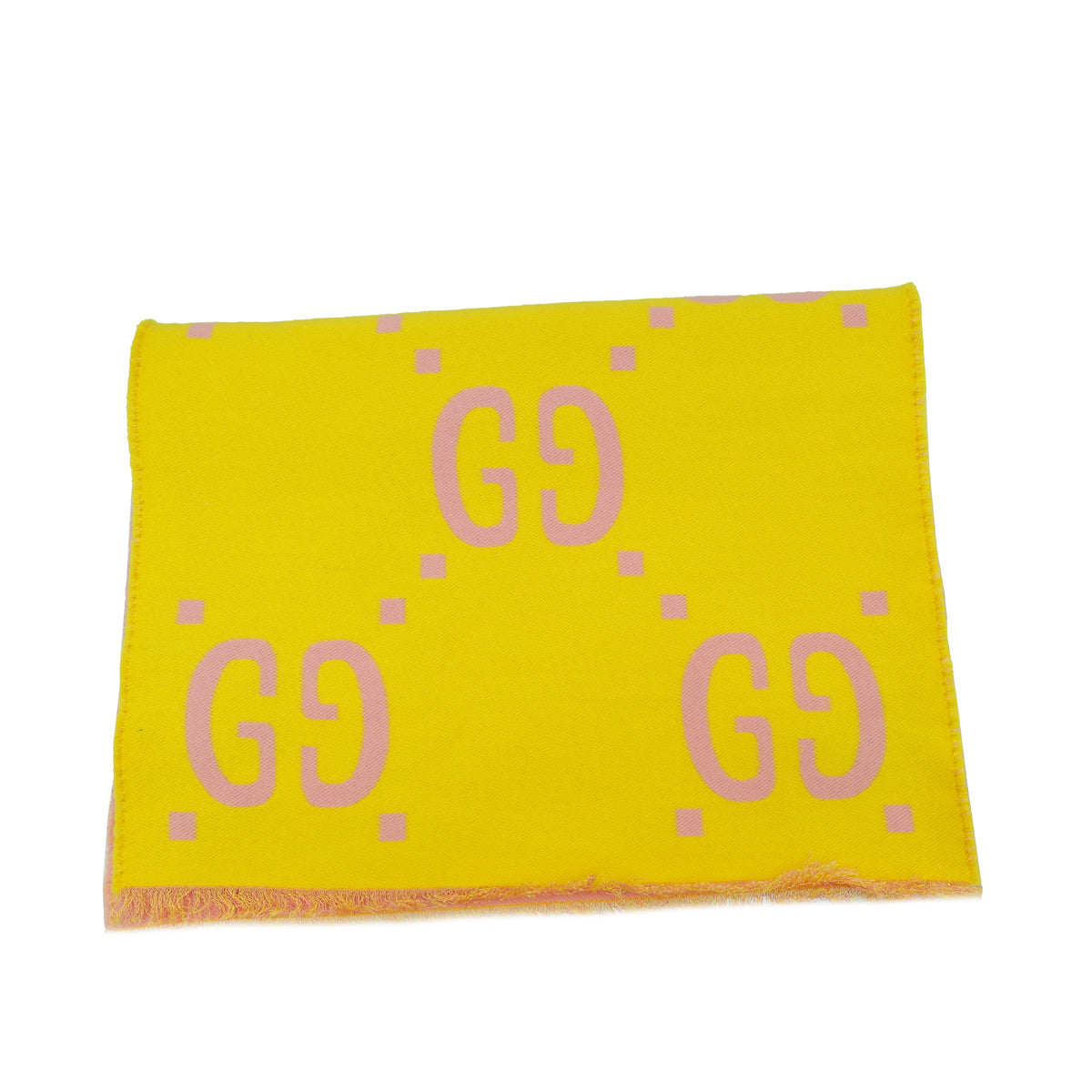 Gucci Bicolor GG Jacquard Wool Silk Scarf