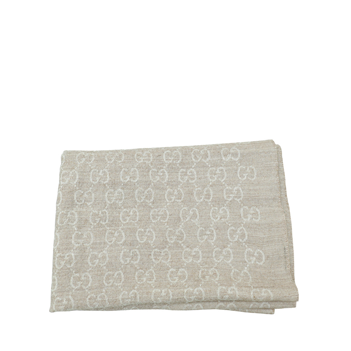 Gucci Beige GG Wool Scarf