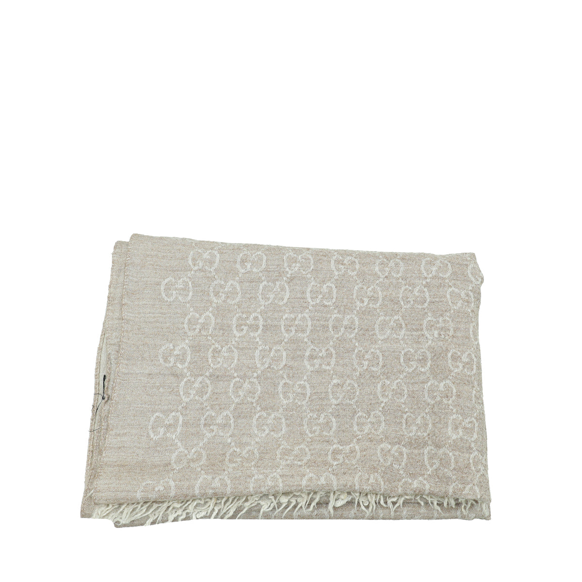 Gucci Beige GG Wool Scarf