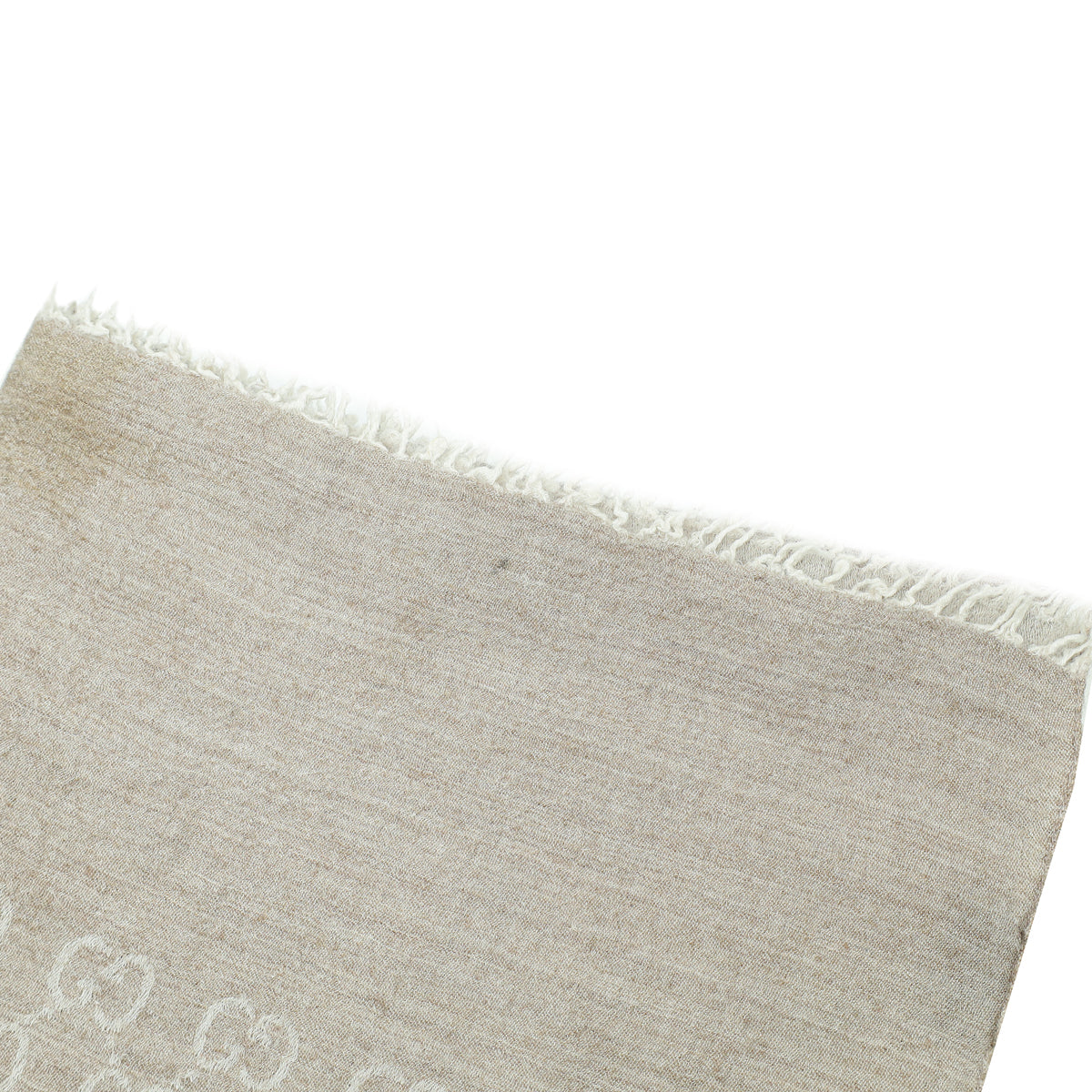 Gucci Beige GG Wool Scarf