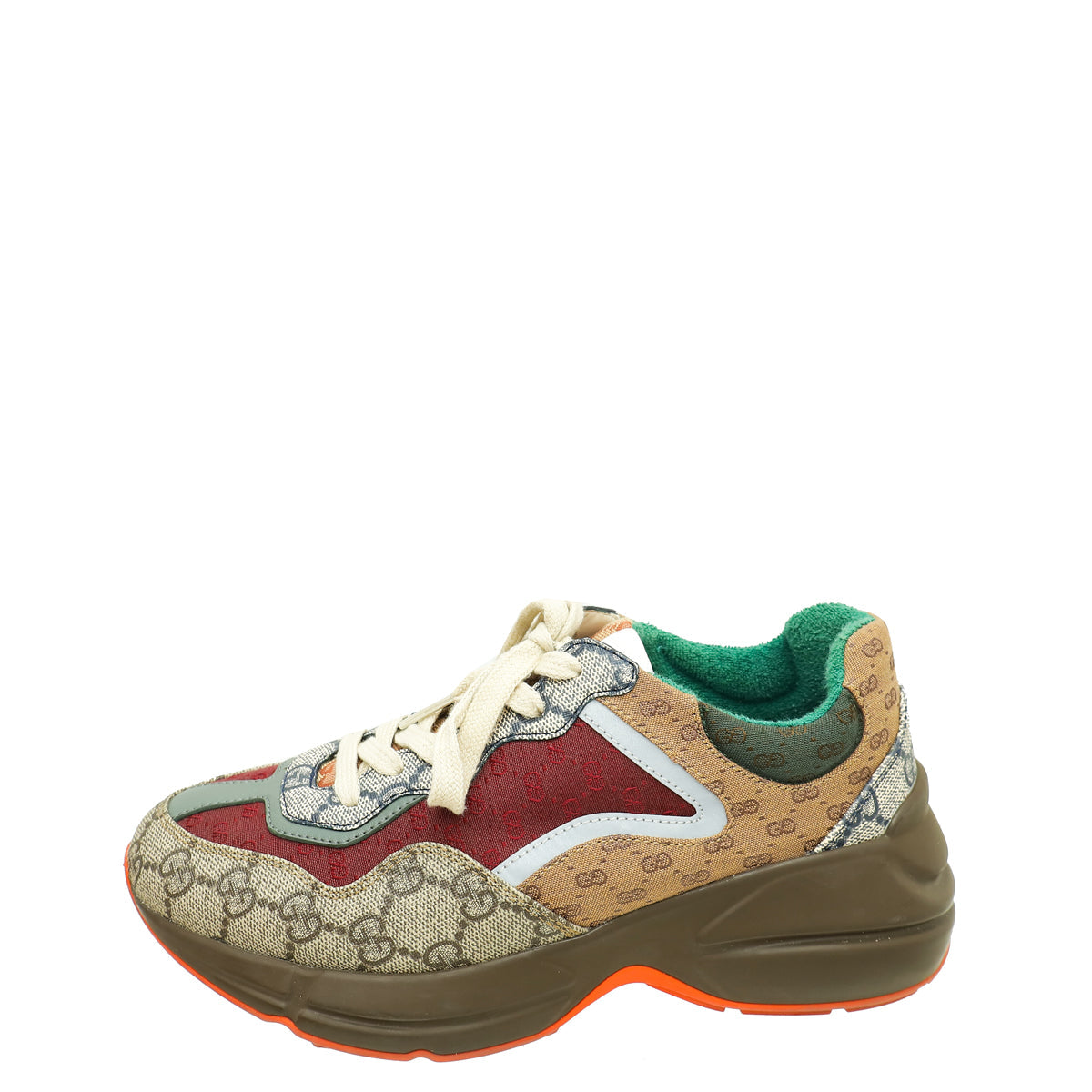 Gucci Tricolor Mix Monogram GG Rhyton Sneaker 37.5