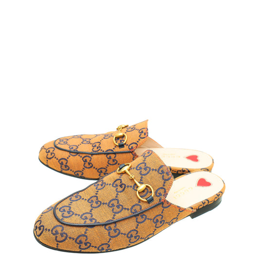 Gucci Bicolor GG Princetown Mules 37