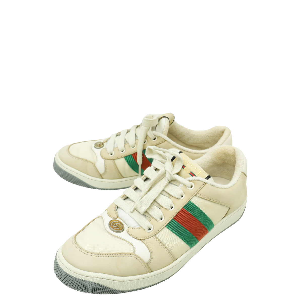 Gucci Ivory Screener GG Trainer Sneaker 38