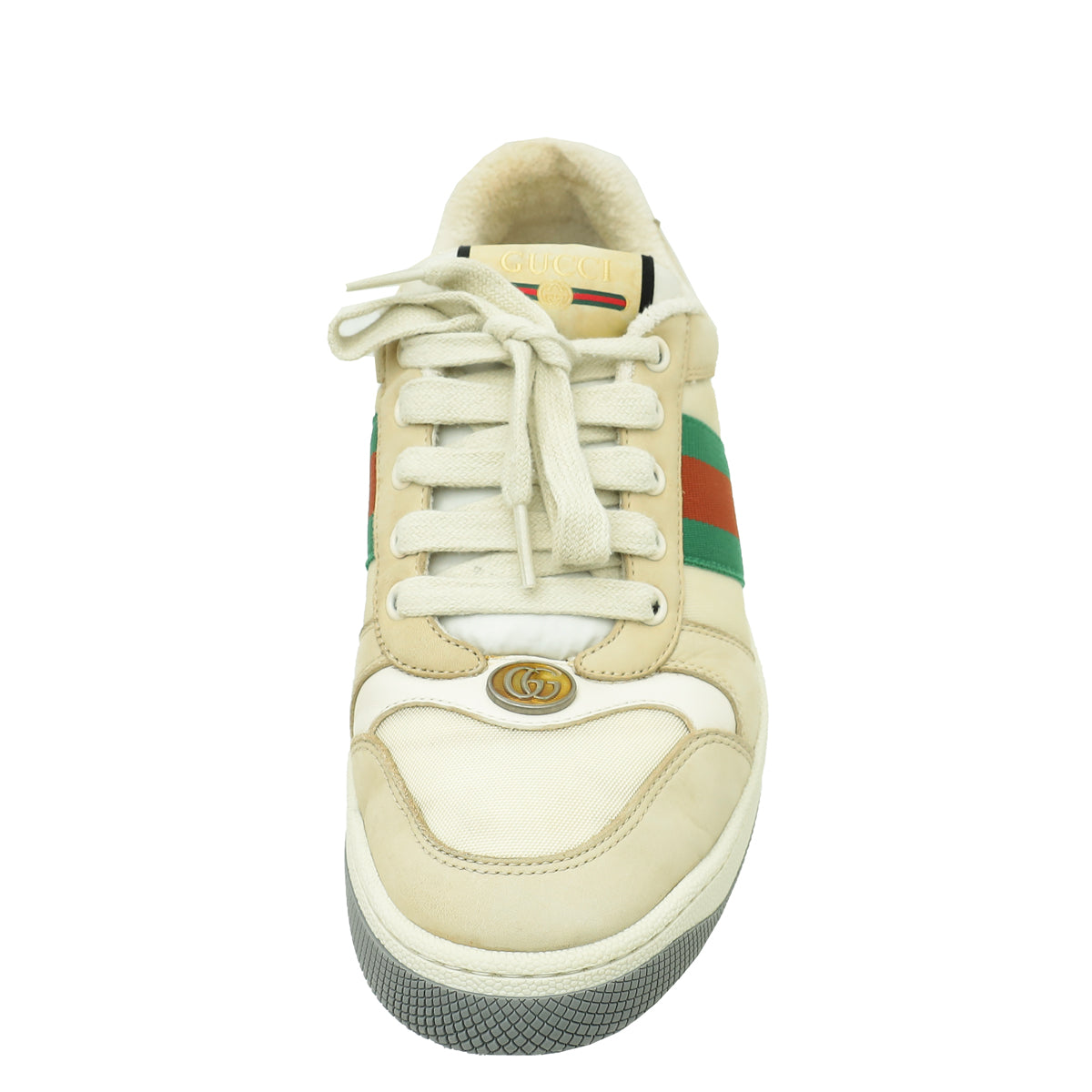 Gucci Ivory Screener GG Trainer Sneaker 38
