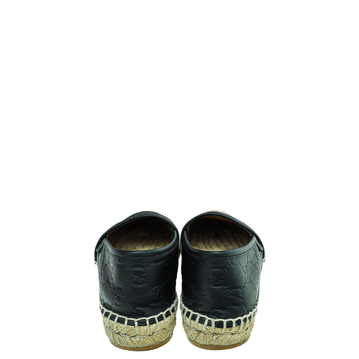 Gucci Black Guccissima Espadrille Flats 36