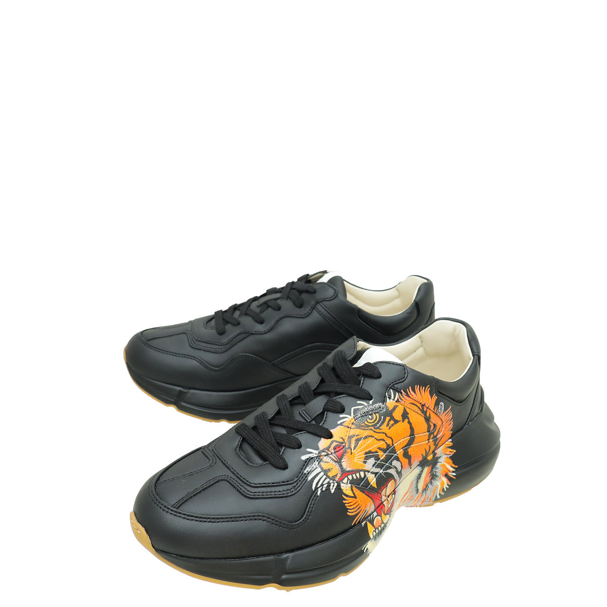 Gucci Black Tiger Print Rhyton Sneakers 8
