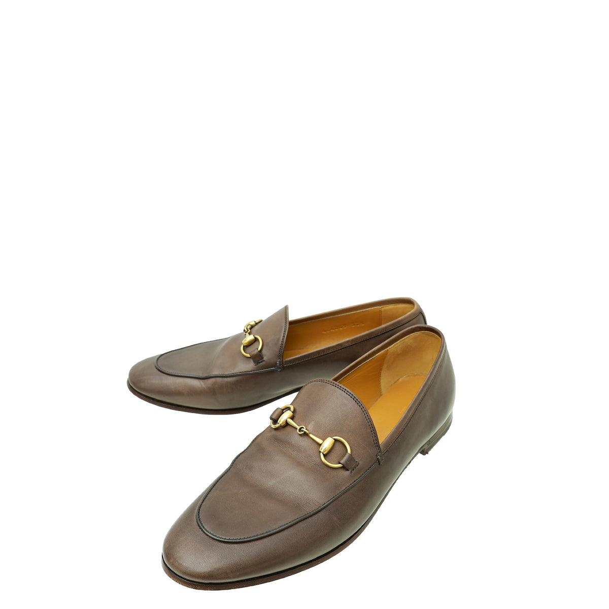 Gucci Brown Horsebit Jordaan Loafer 37.5