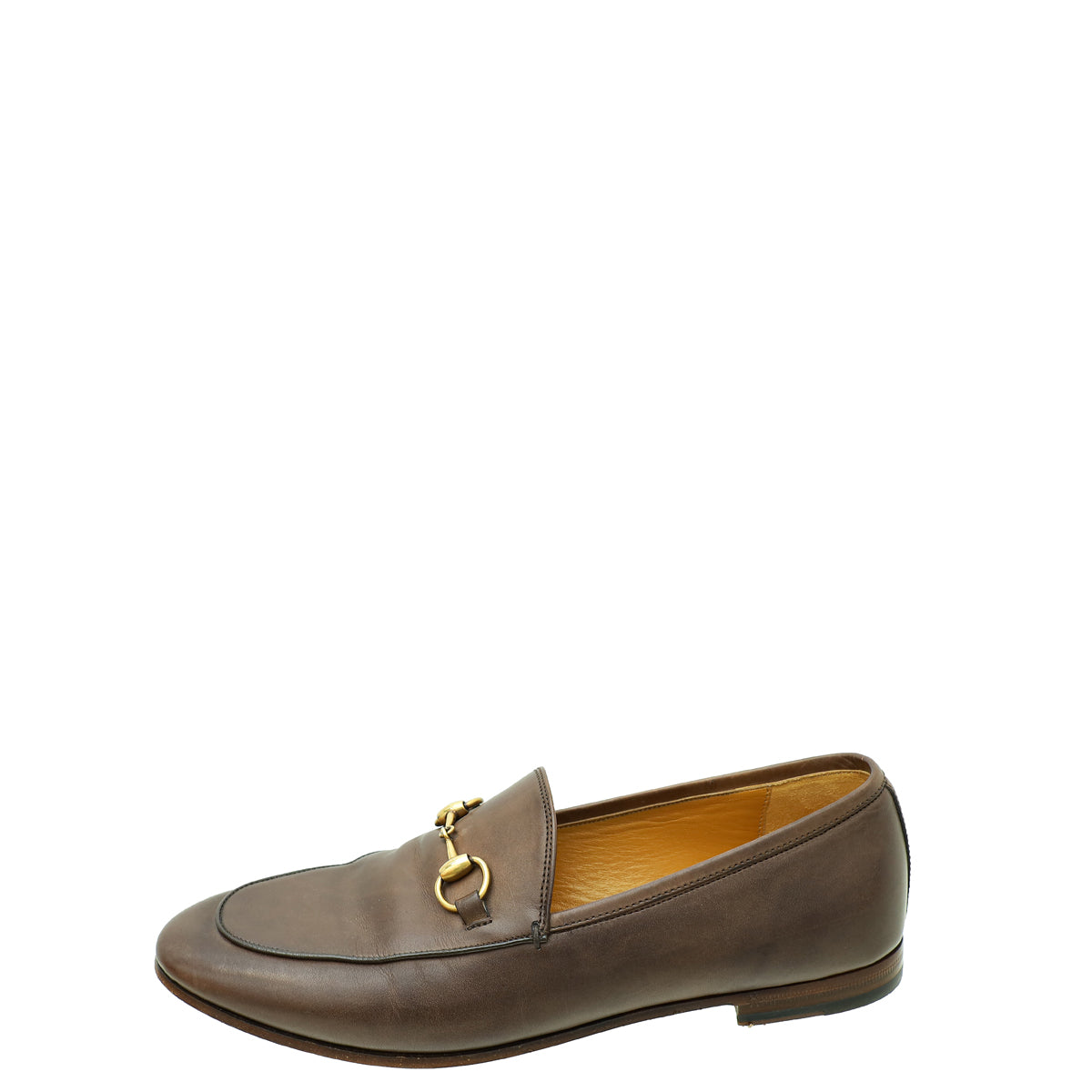 Gucci Brown Horsebit Jordaan Loafer 37.5