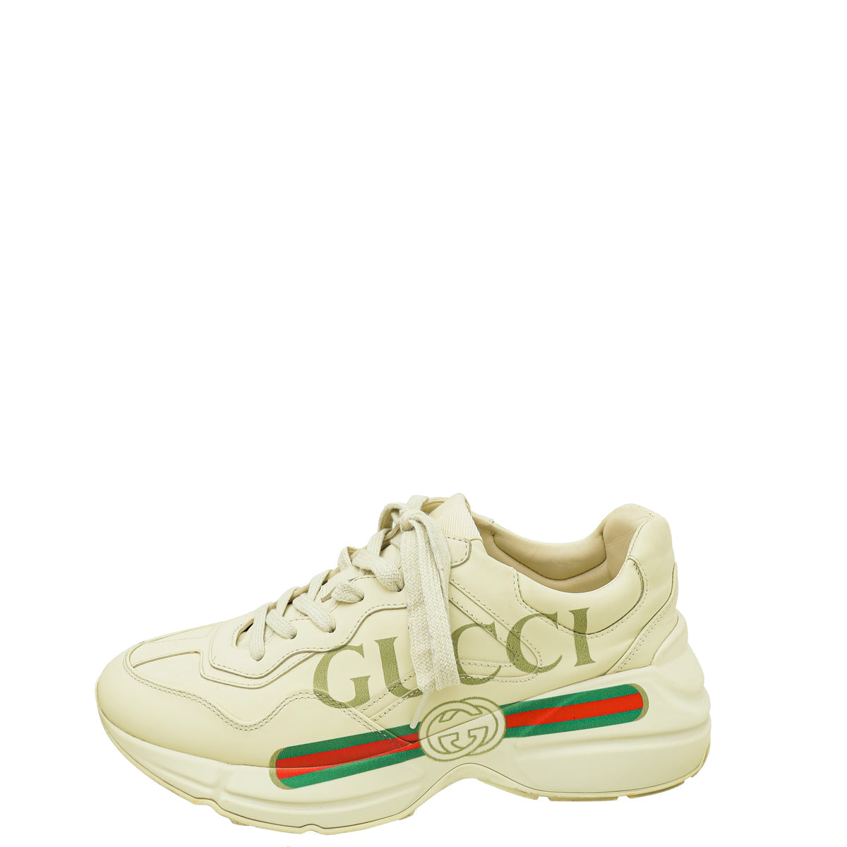 Gucci Mystic Beige Logo Rhyton Sneaker 38