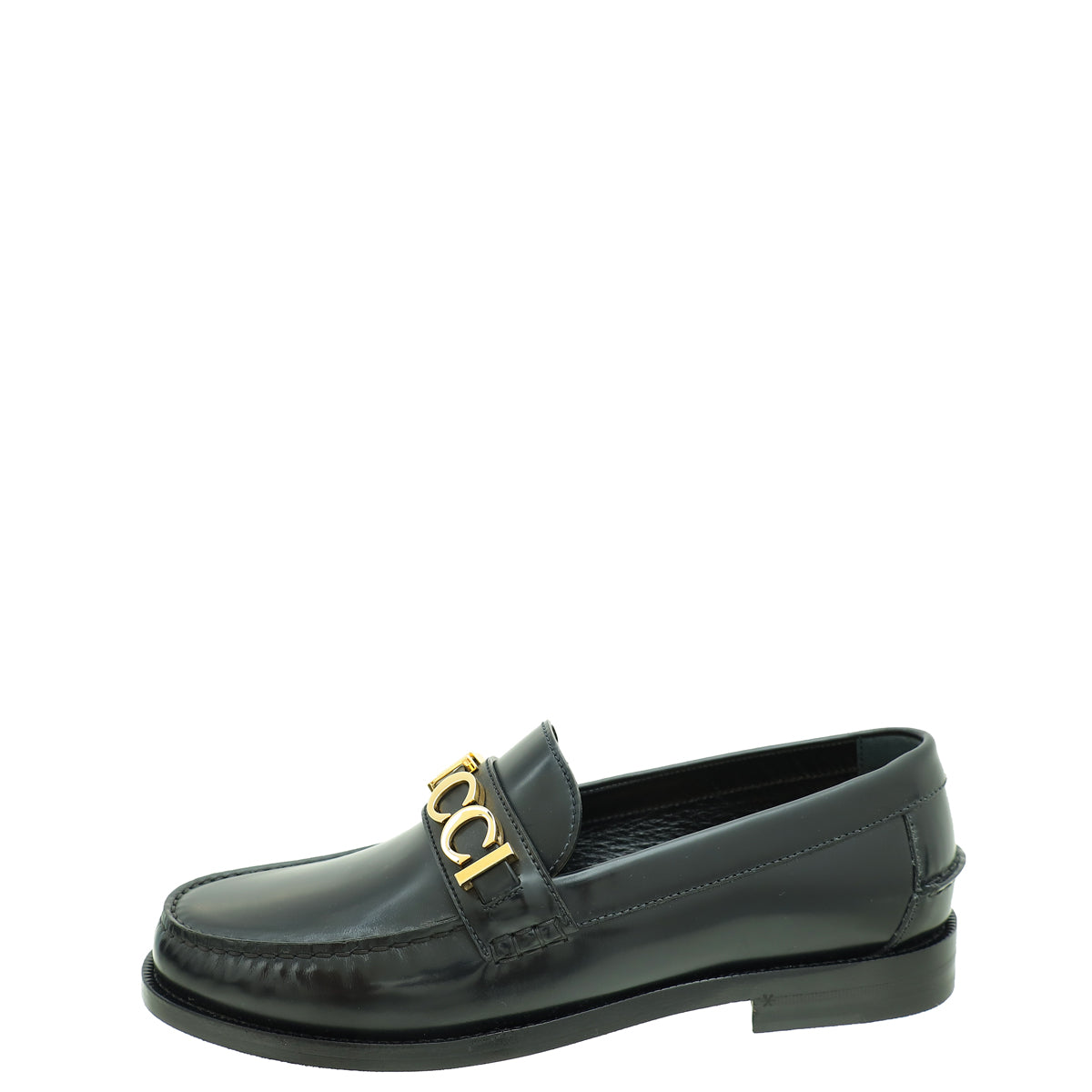 Gucci  Black Logo Loafer 8