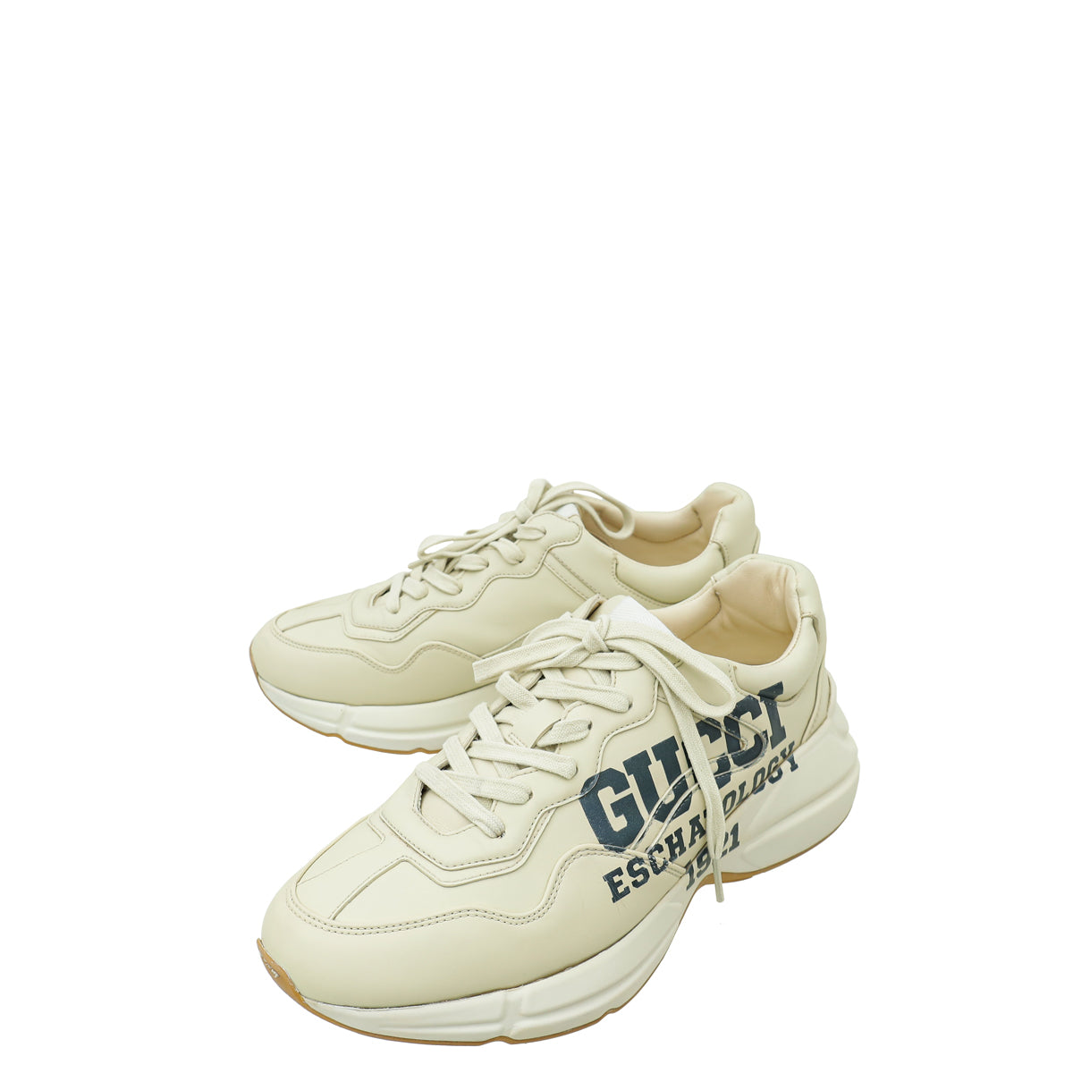 Gucci Ivory Rhyton Eschatology 1921 Print Sneaker 39