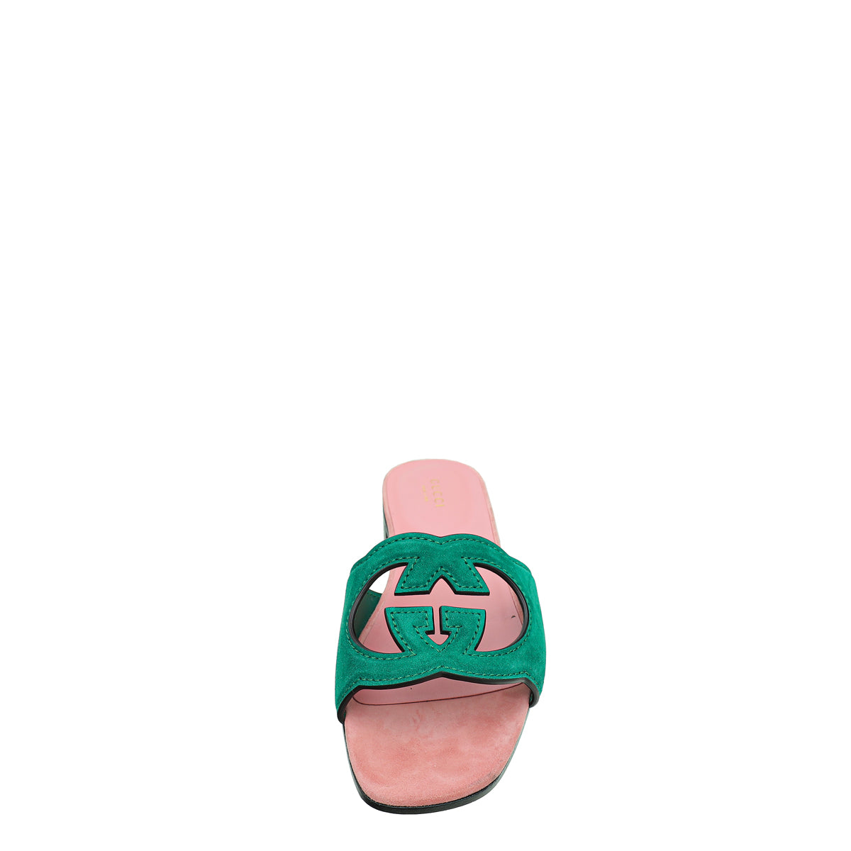 Gucci Bicolor Interlocking G Cut-Out Slide Sandals 39