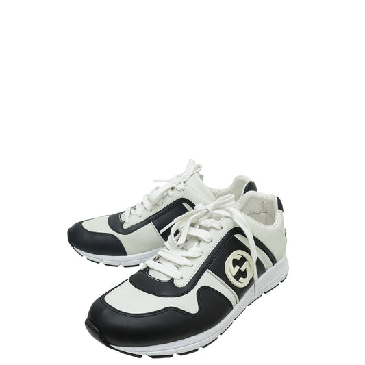 Gucci Bicolor Interlocking GG Lace Up Sneaker 7.5