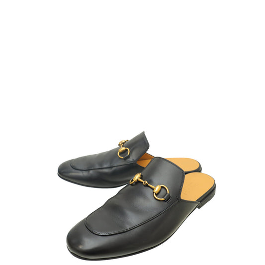 Gucci Black Princetown Mules for Men 8