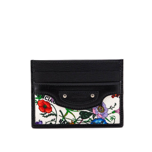 Gucci x Luxury Balenciaga Trending 2026 Canvas Azalea Calfskin Flora Logo Print Neo Classic Card Holder