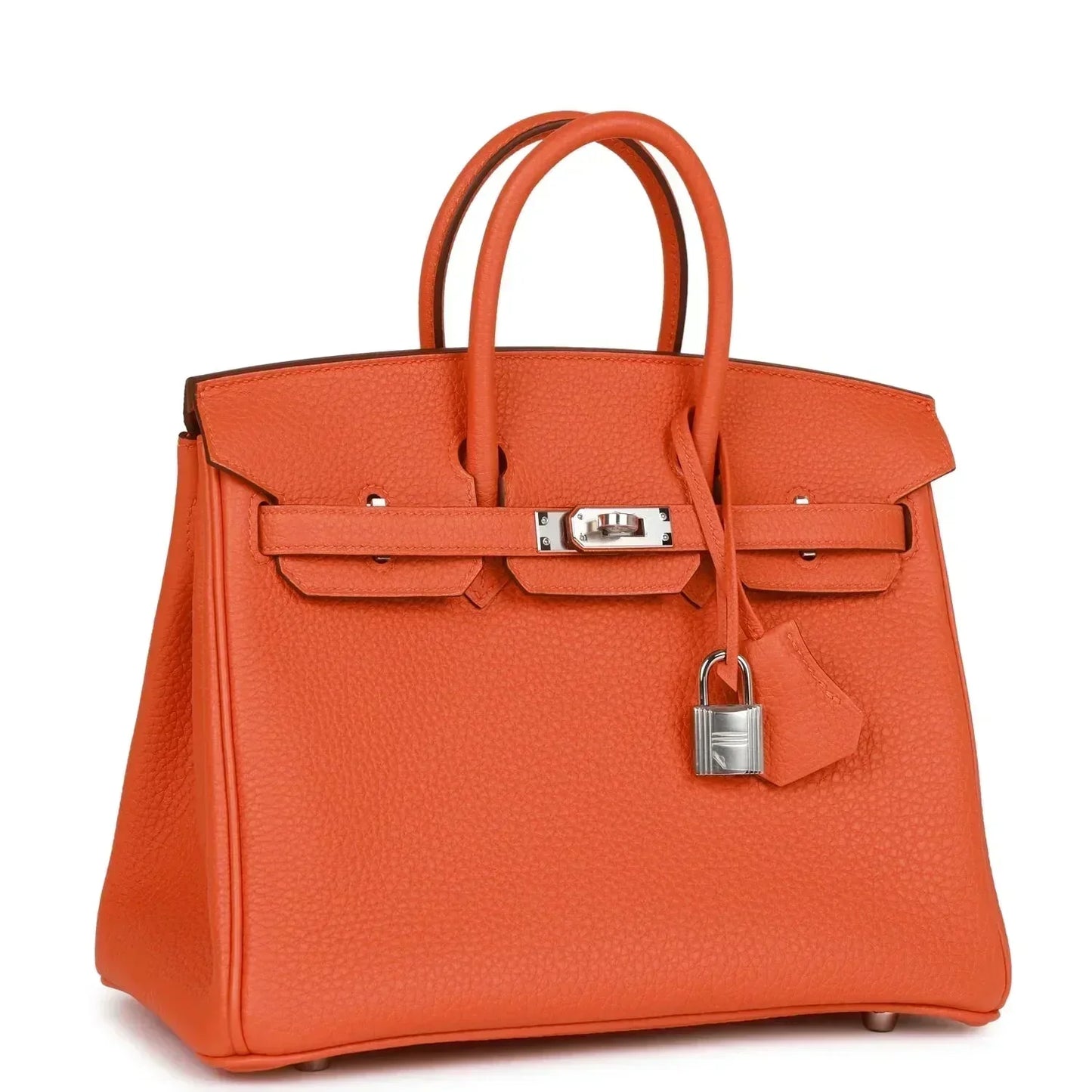 Luxury Hermes Birkin 25 Orange Togo Palladium Hardware